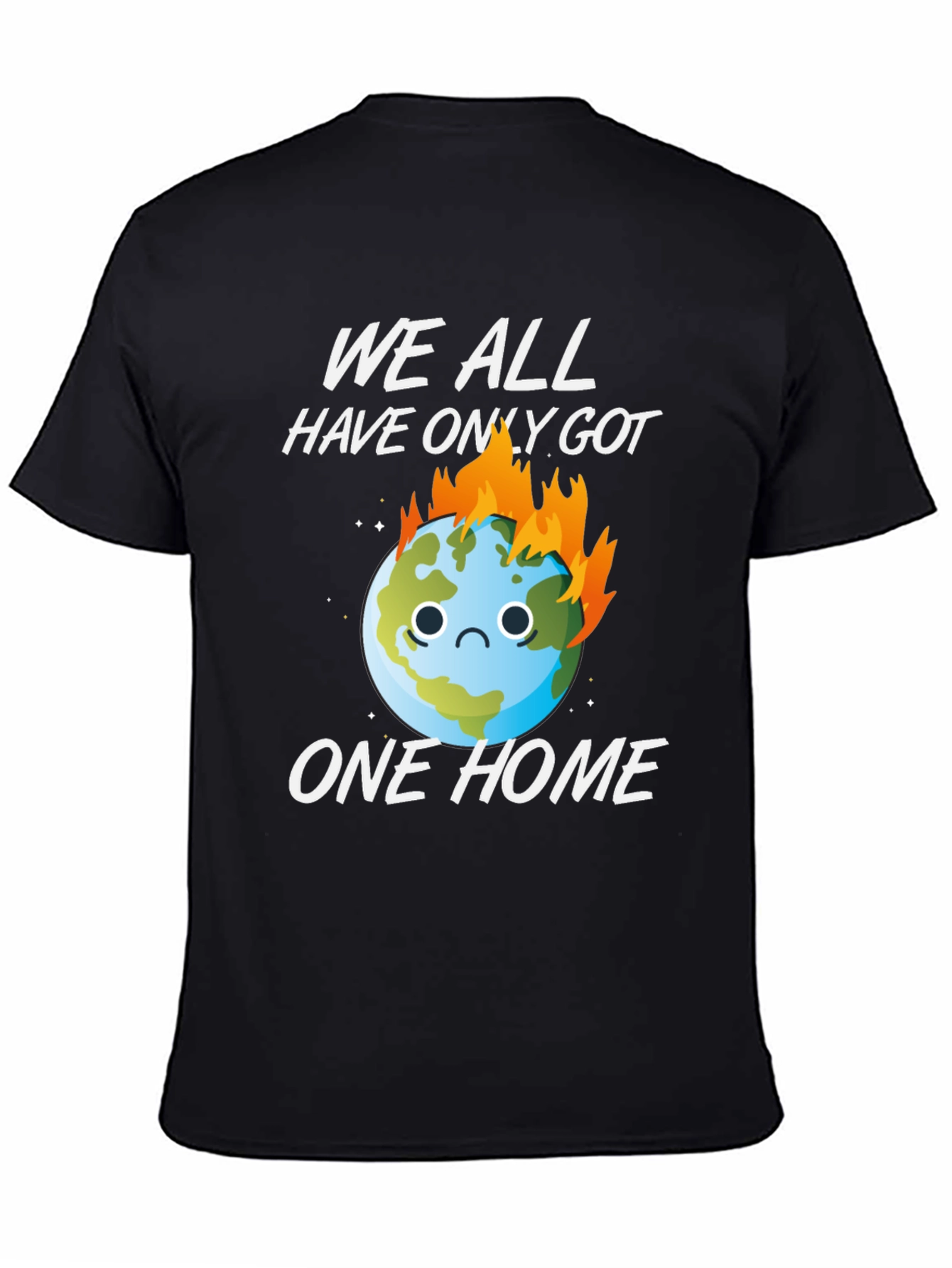 Earth on Fire Graphic Tee - Climate Awareness T-Shirt