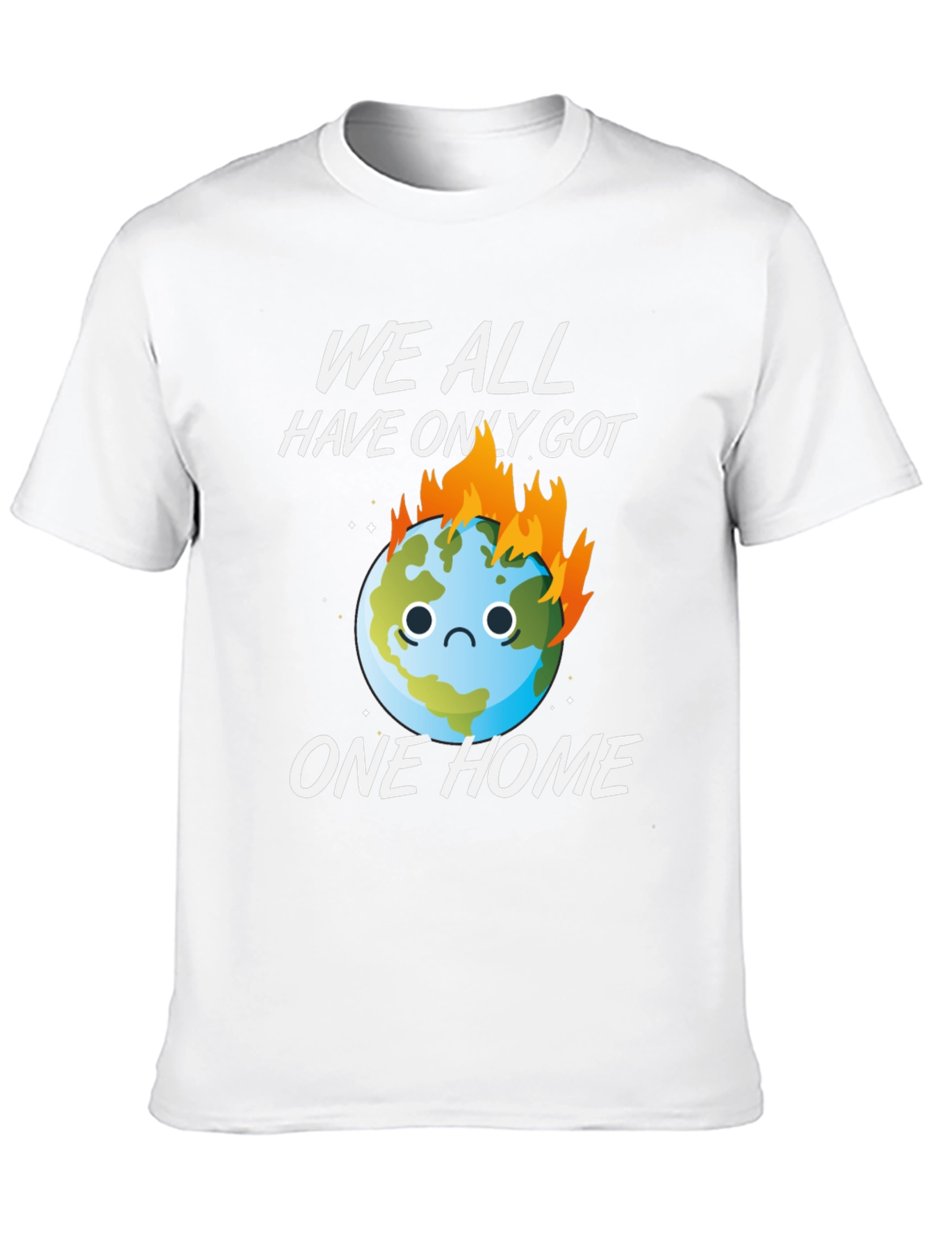 Earth on Fire Graphic Tee - Climate Awareness T-Shirt