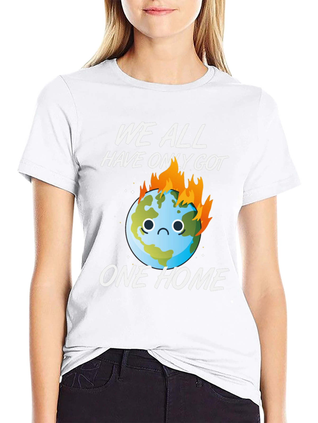 Earth on Fire Graphic Tee - Climate Awareness T-Shirt