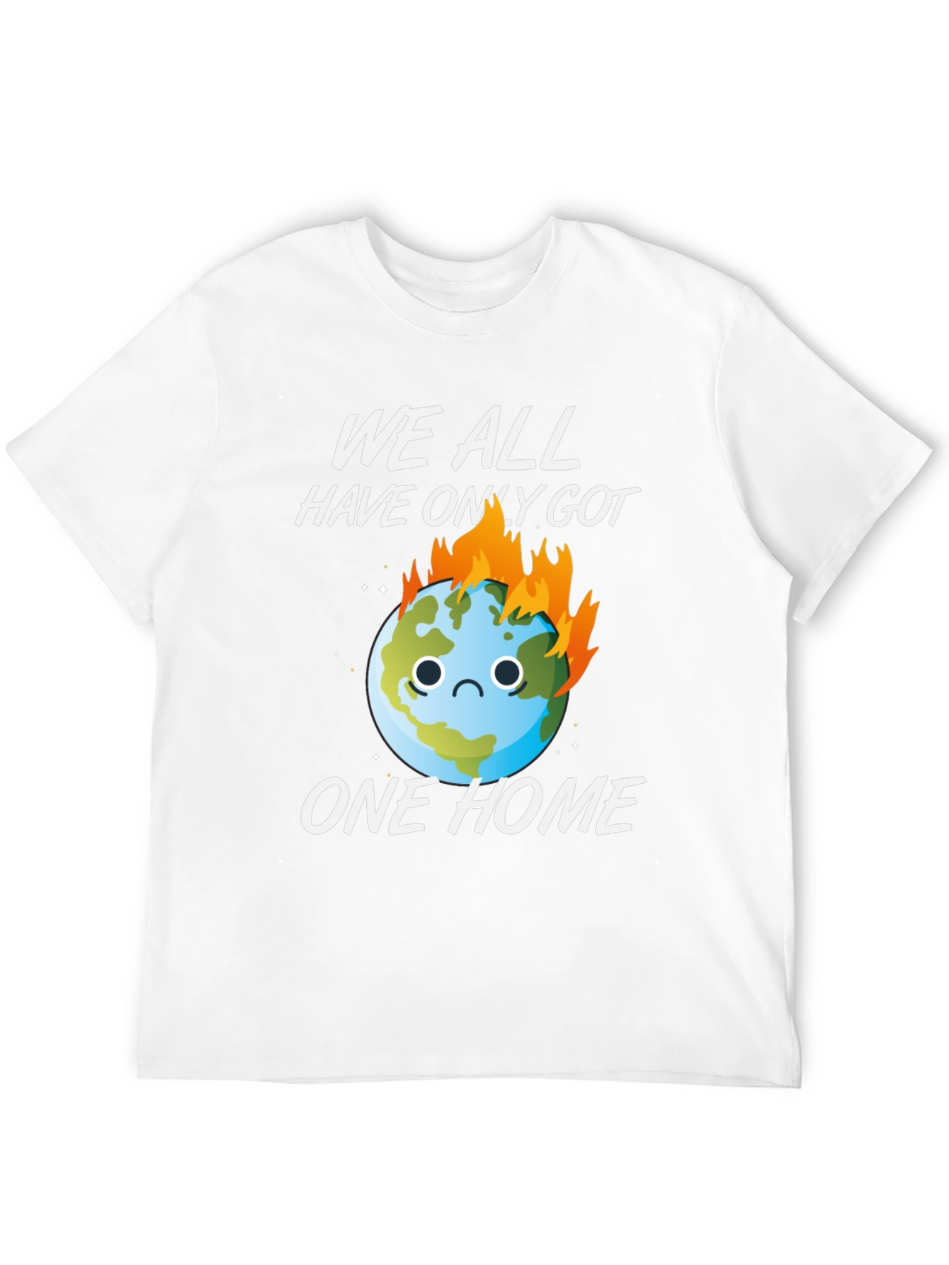 Earth on Fire Graphic Tee - Climate Awareness T-Shirt