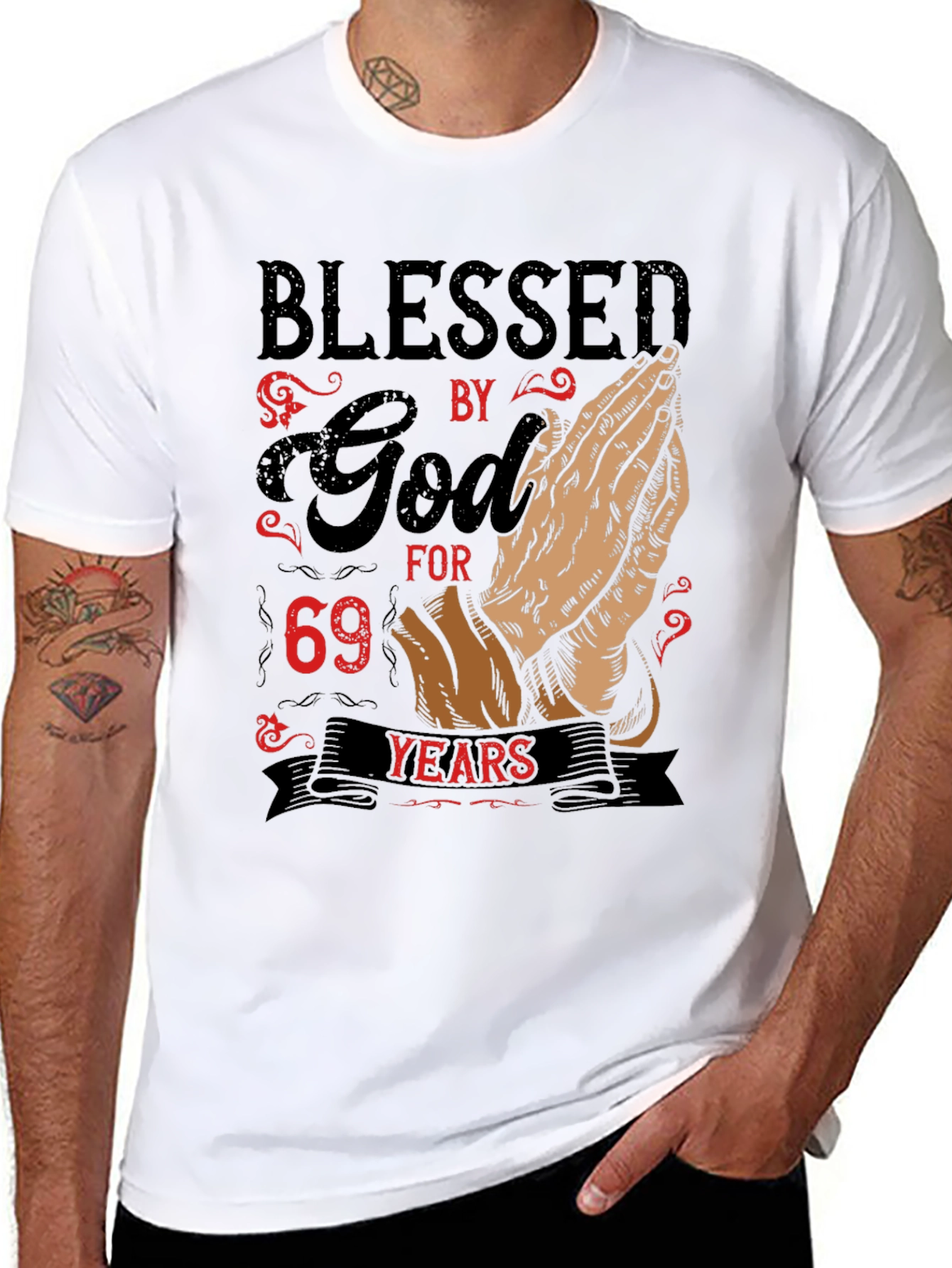 Blessed By God T-Shirt 69 Years