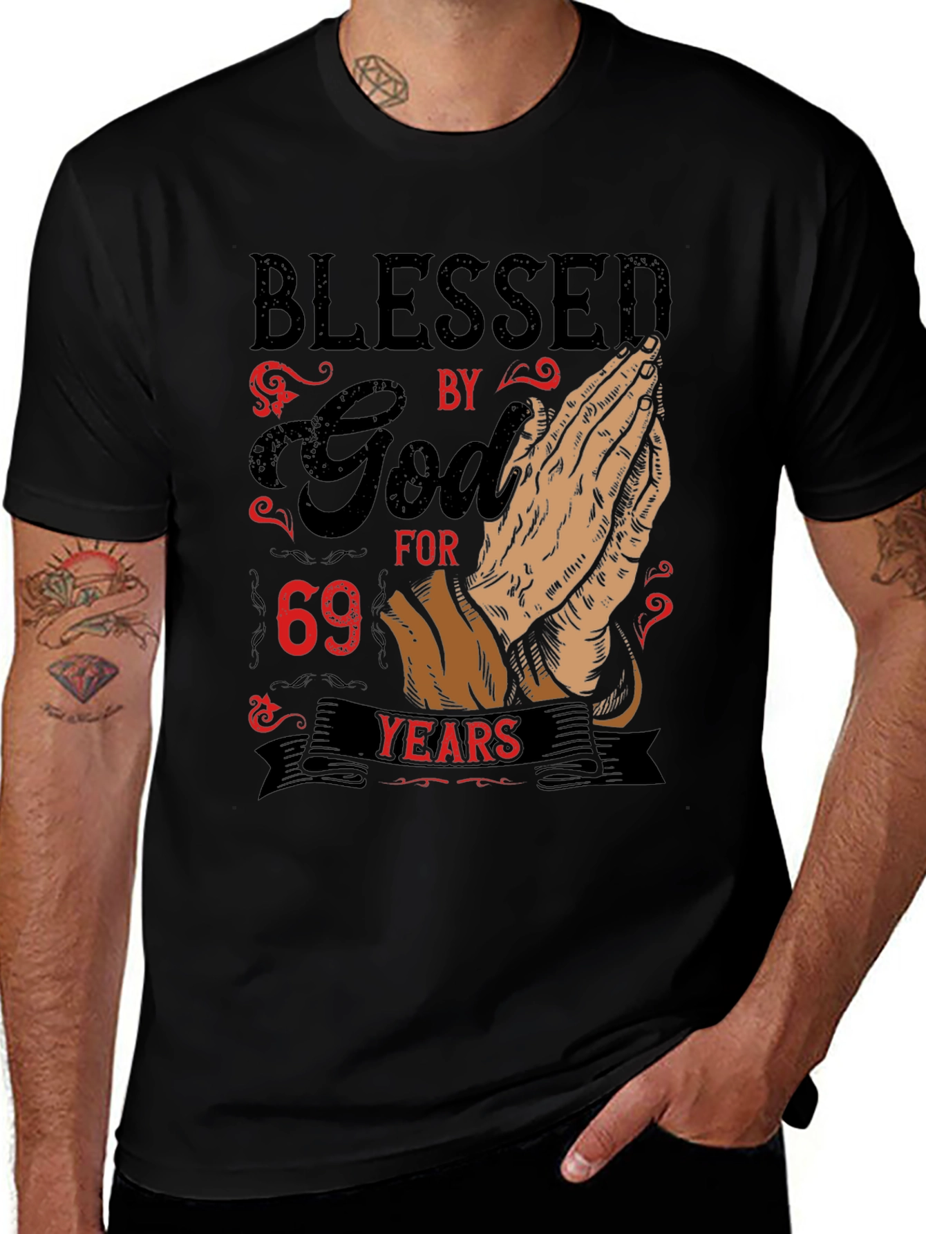 Blessed By God T-Shirt 69 Years