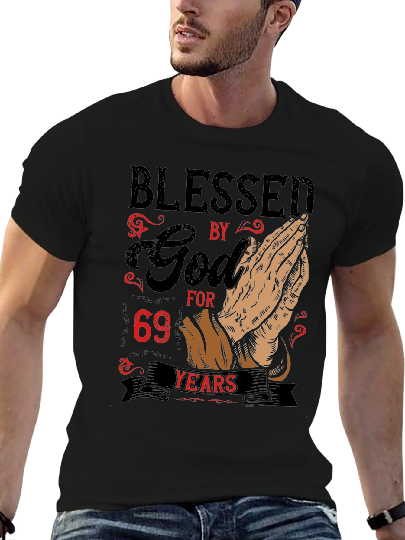 Blessed By God T-Shirt 69 Years