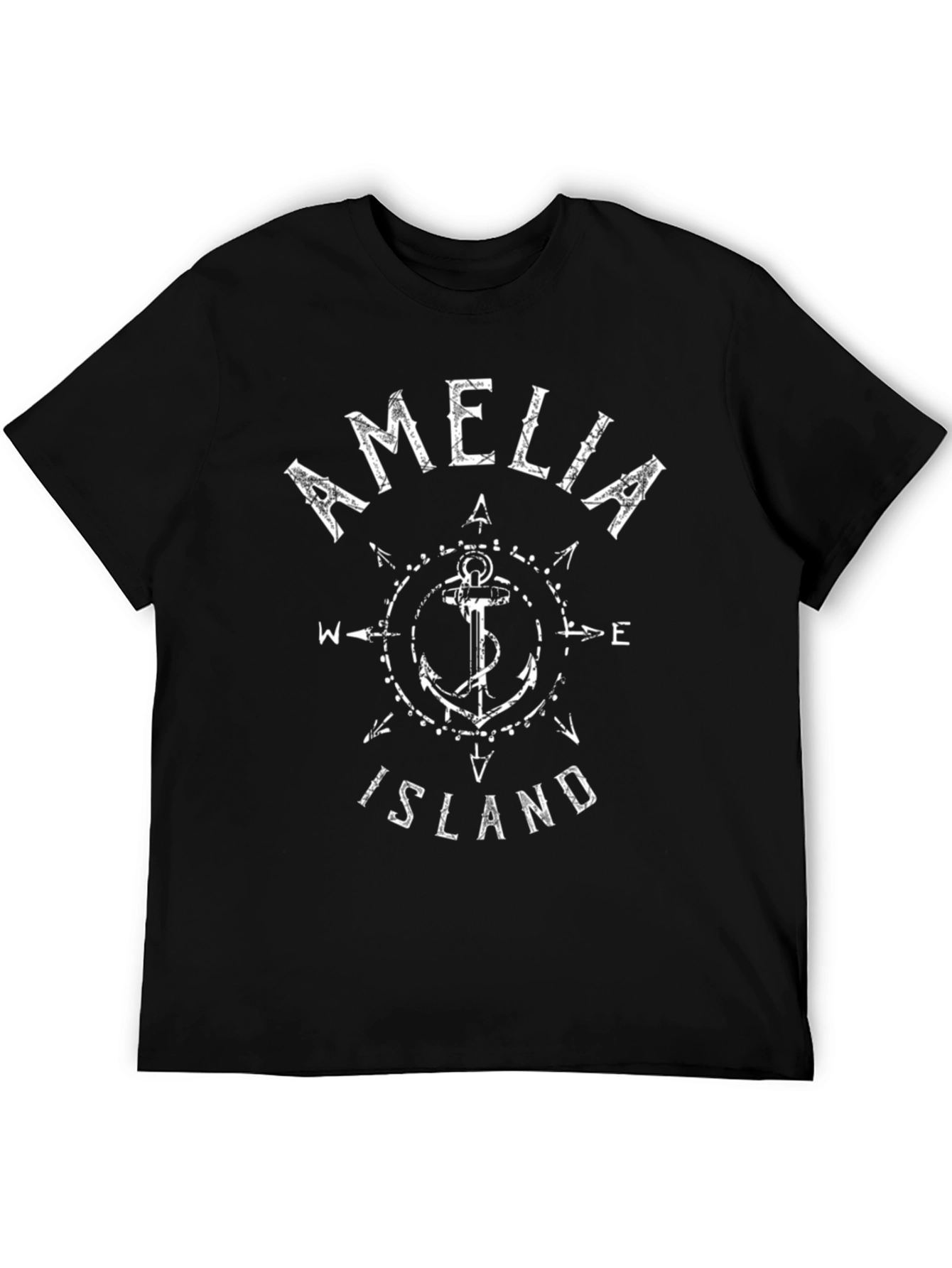 Amelia Island Anchor Graphic Tee - Nautical Style