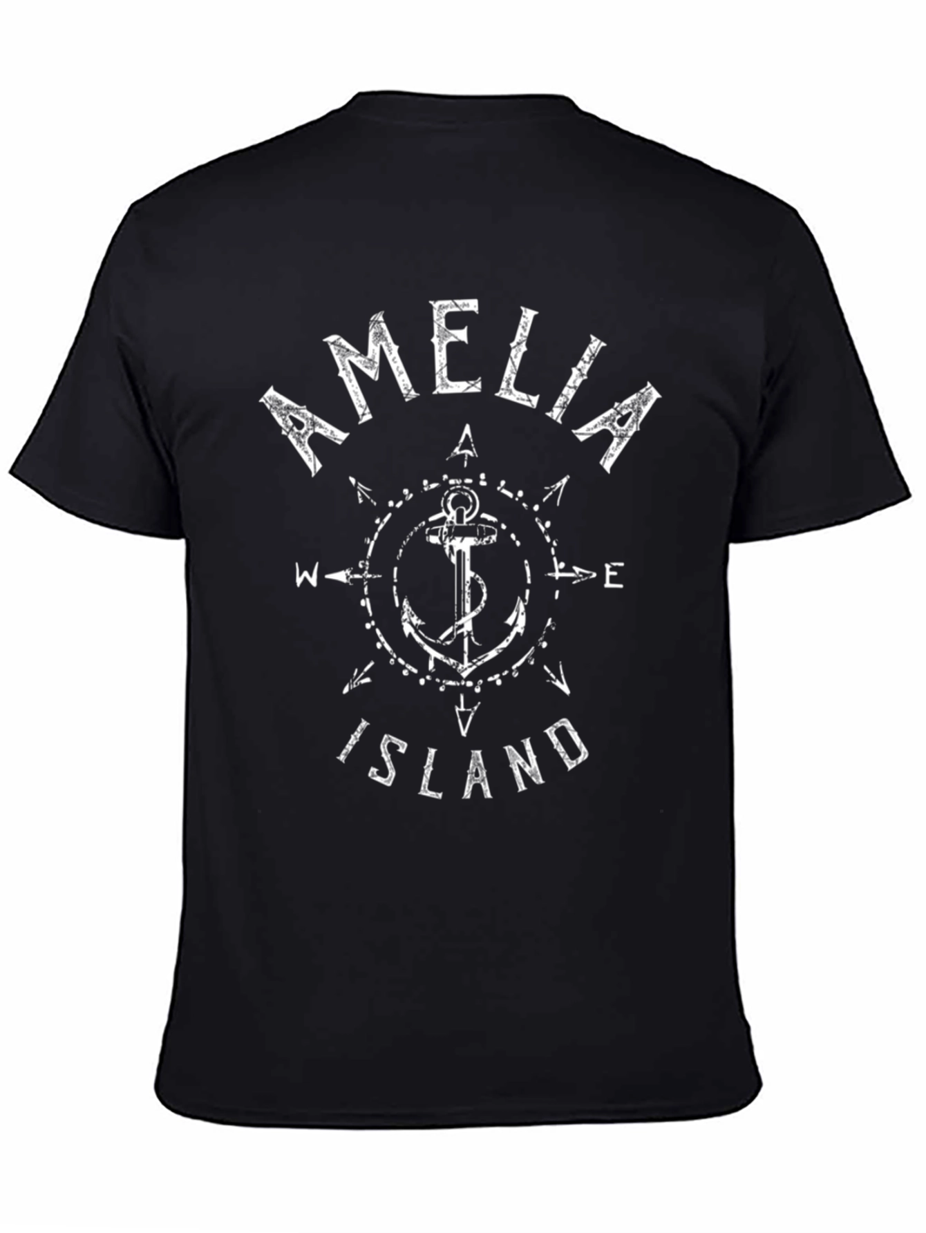 Amelia Island Anchor Graphic Tee - Nautical Style