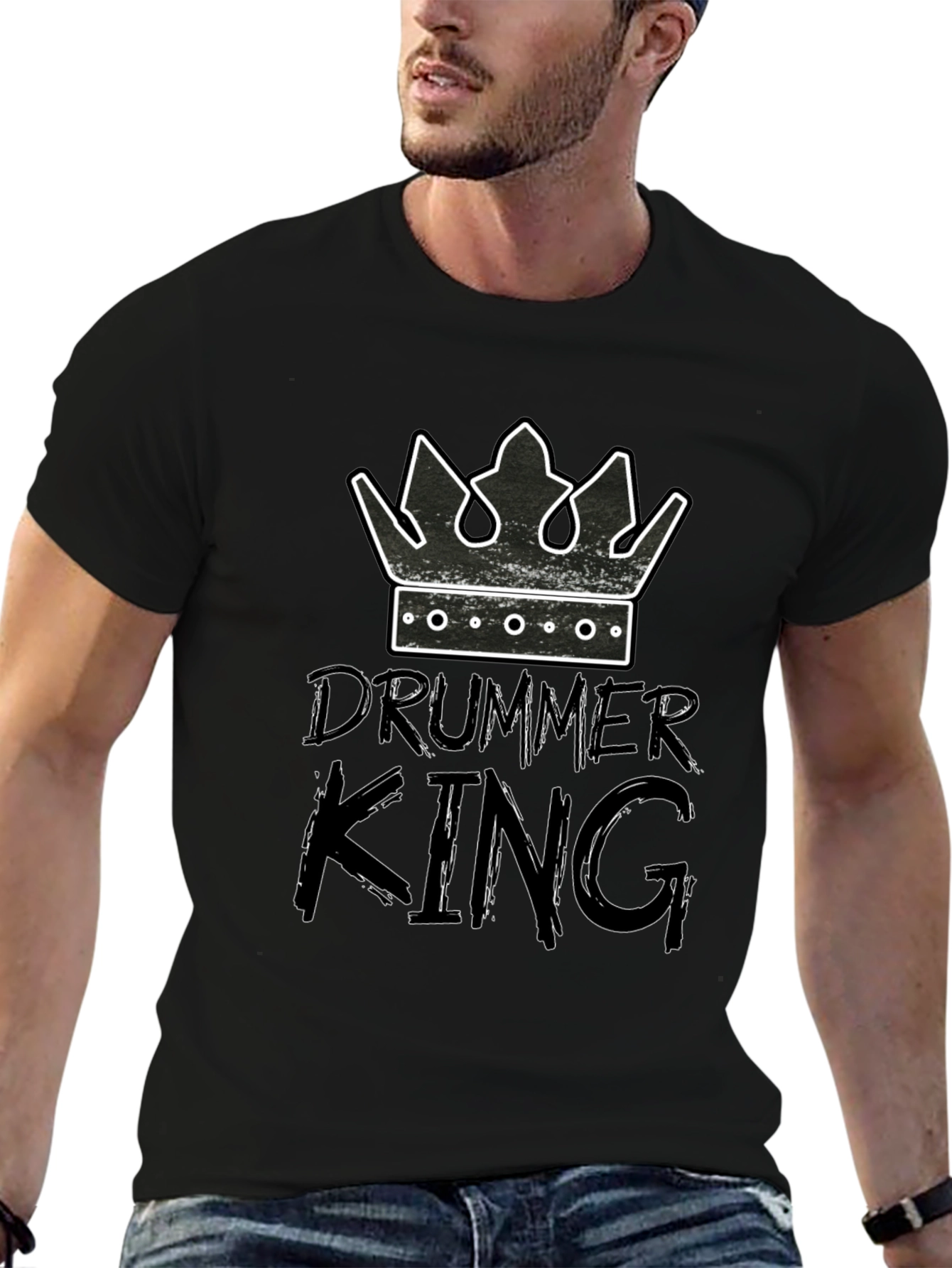 Drummer King Graphic Tee - Musician T-Shirt
