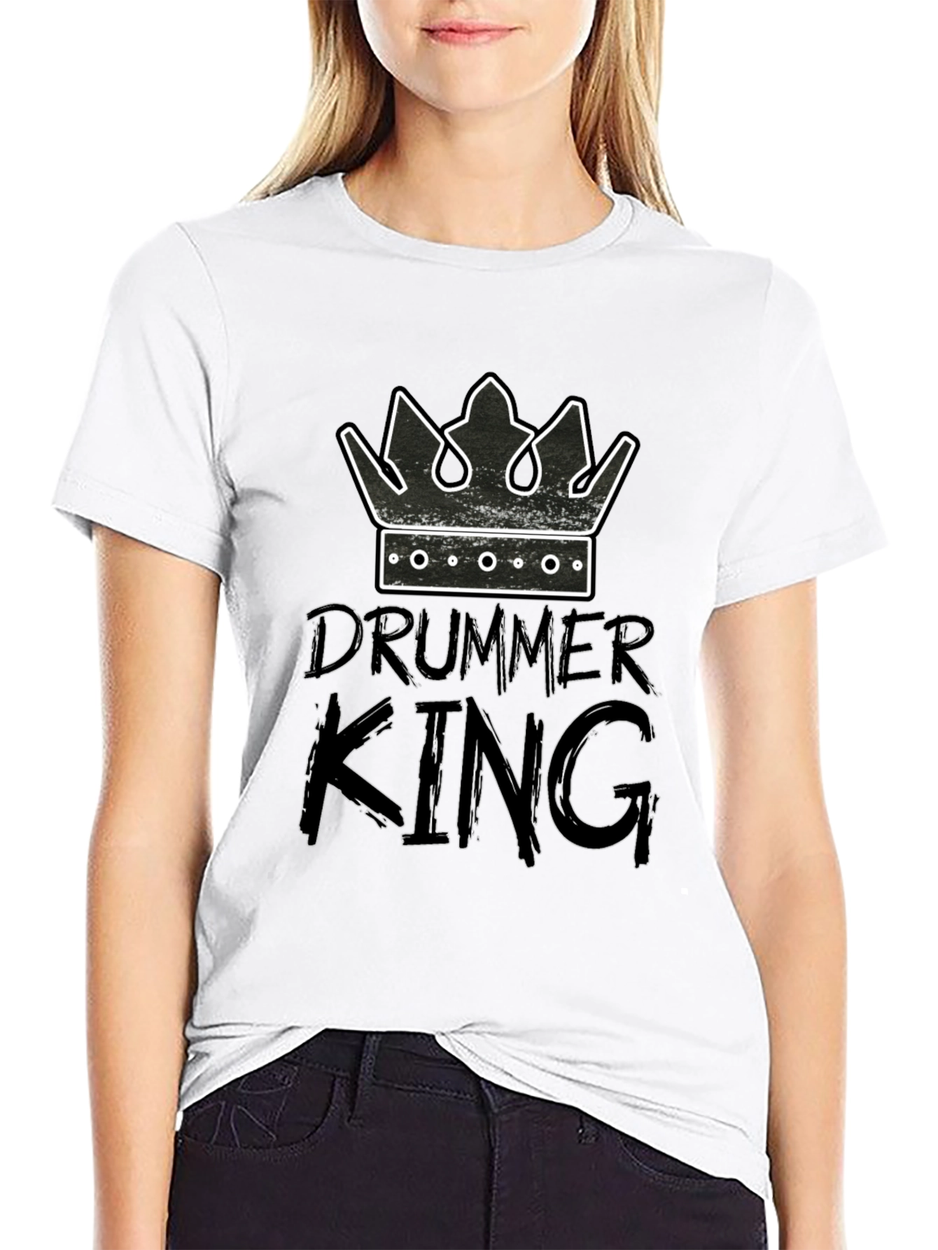 Drummer King Graphic Tee - Musician T-Shirt