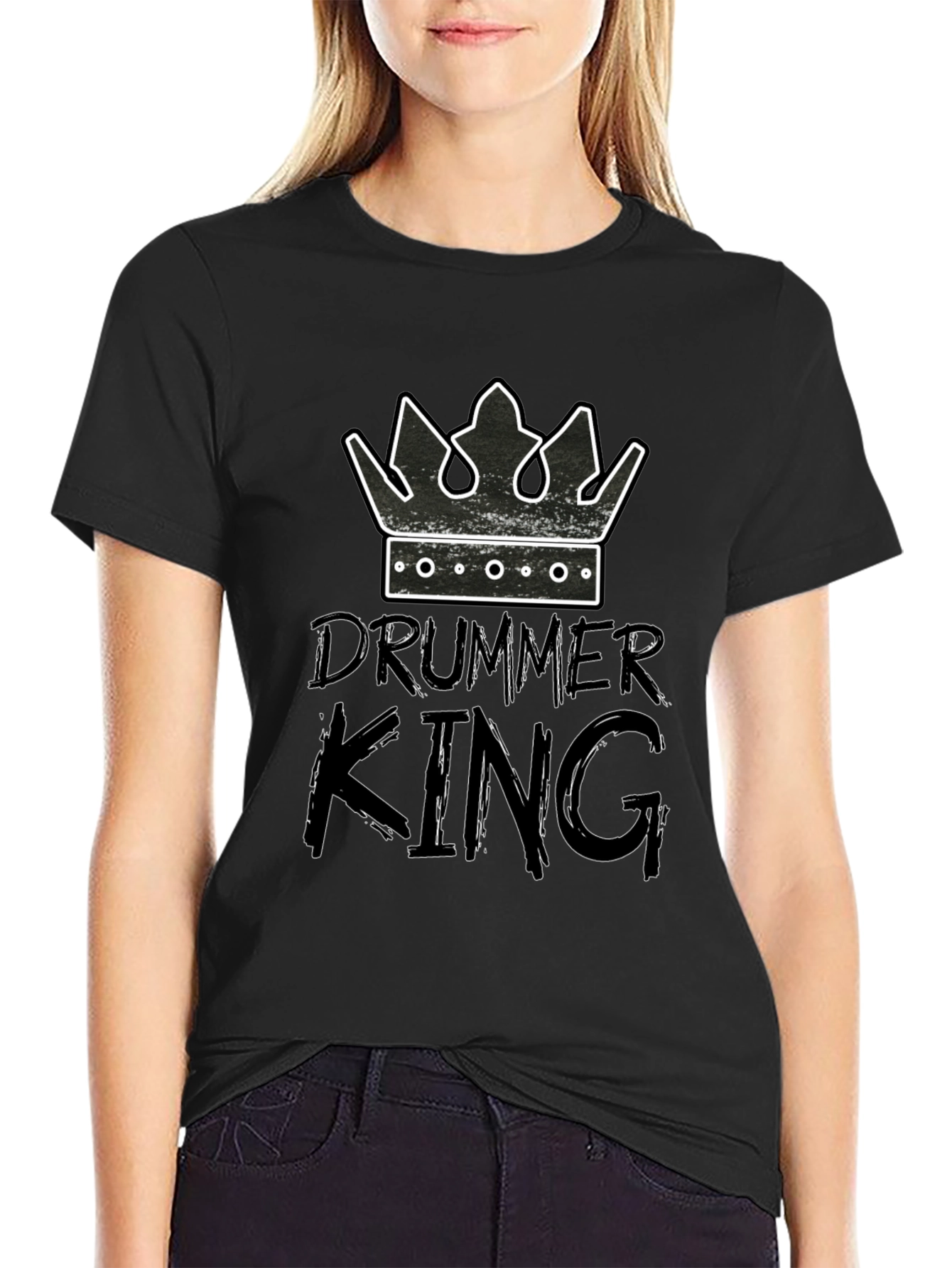 Drummer King Graphic Tee - Musician T-Shirt