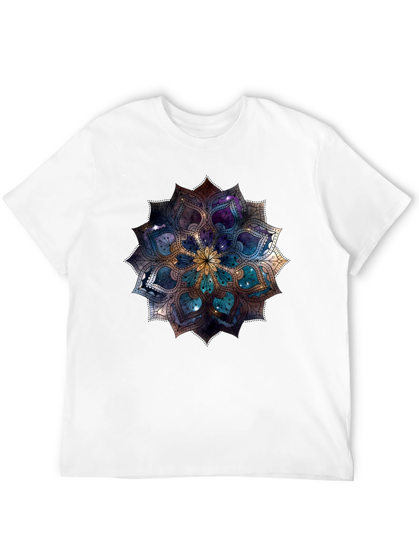 Galaxy Mandala Graphic Black Tee