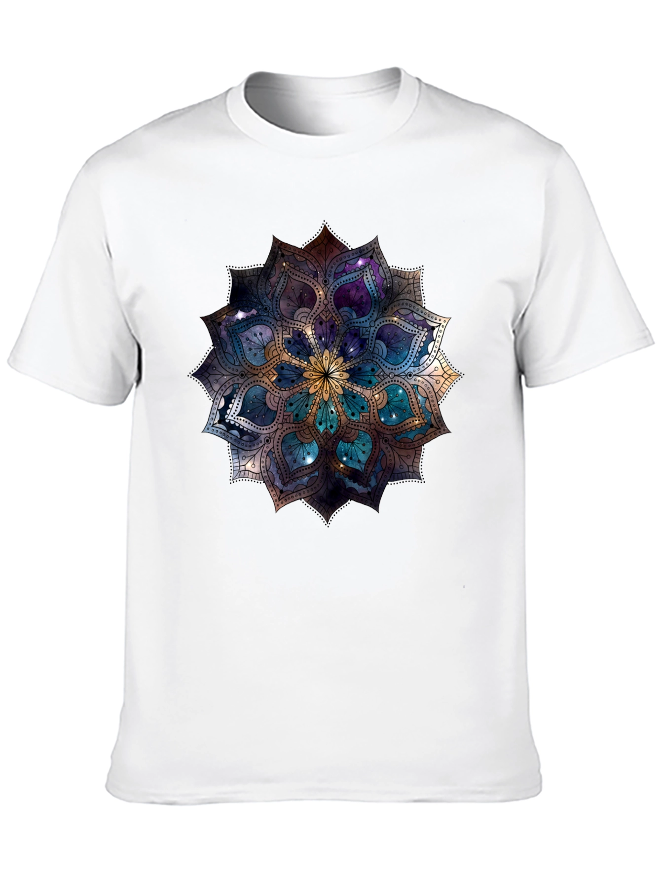 Galaxy Mandala Graphic Black Tee