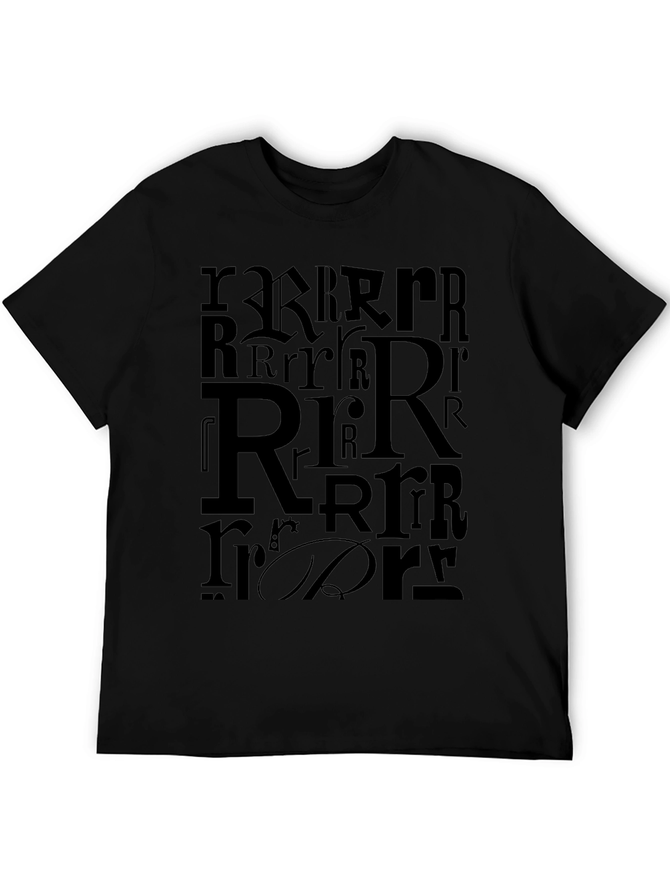 Letter R Graphic Print T-Shirt