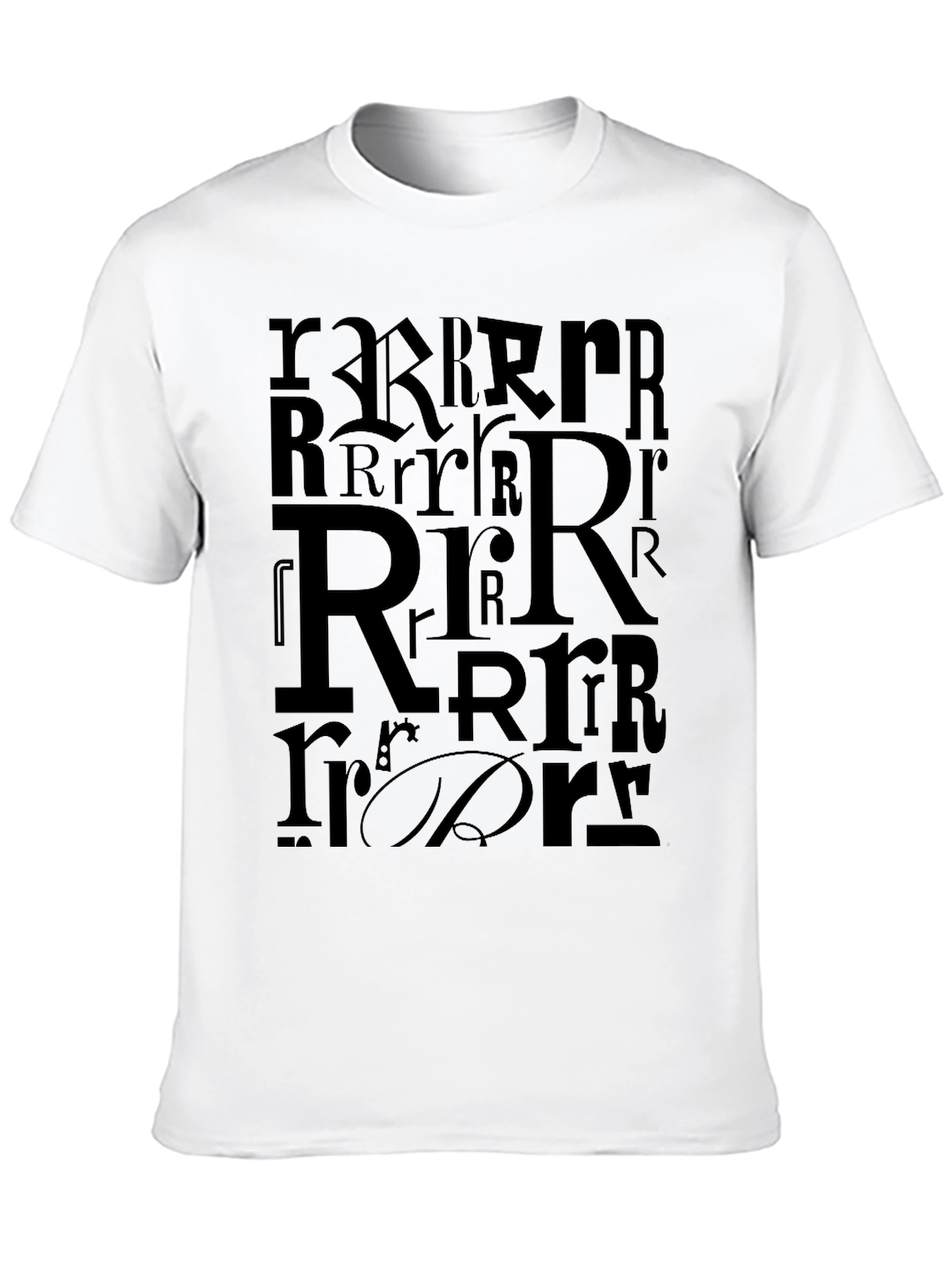 Letter R Graphic Print T-Shirt