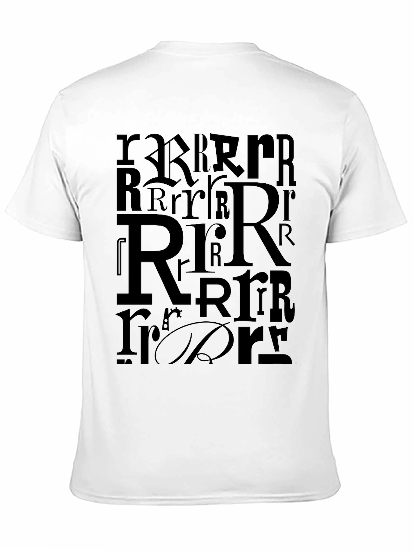 Letter R Graphic Print T-Shirt