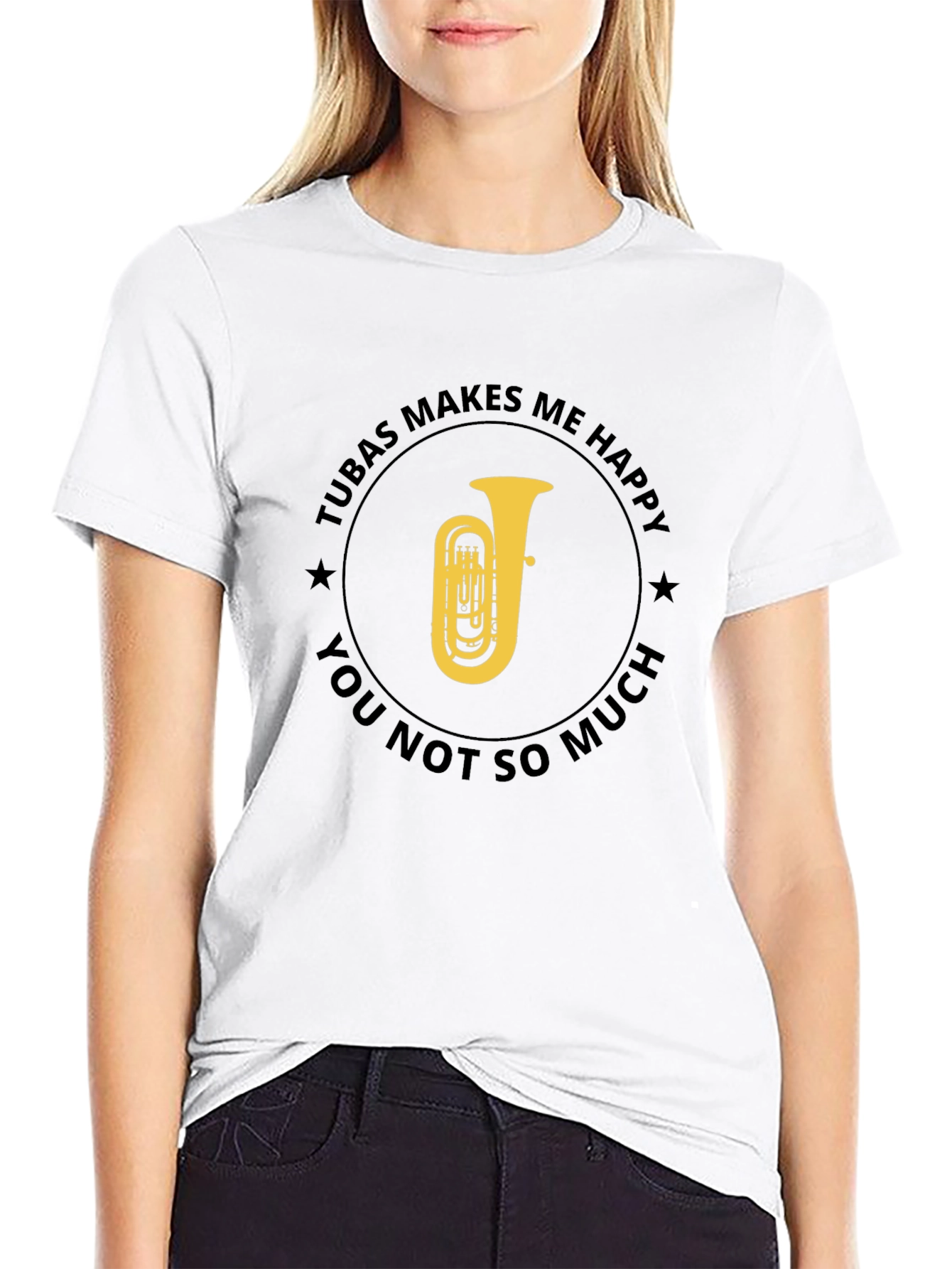 Tuba Makes Me Happy Graphic T-Shirt