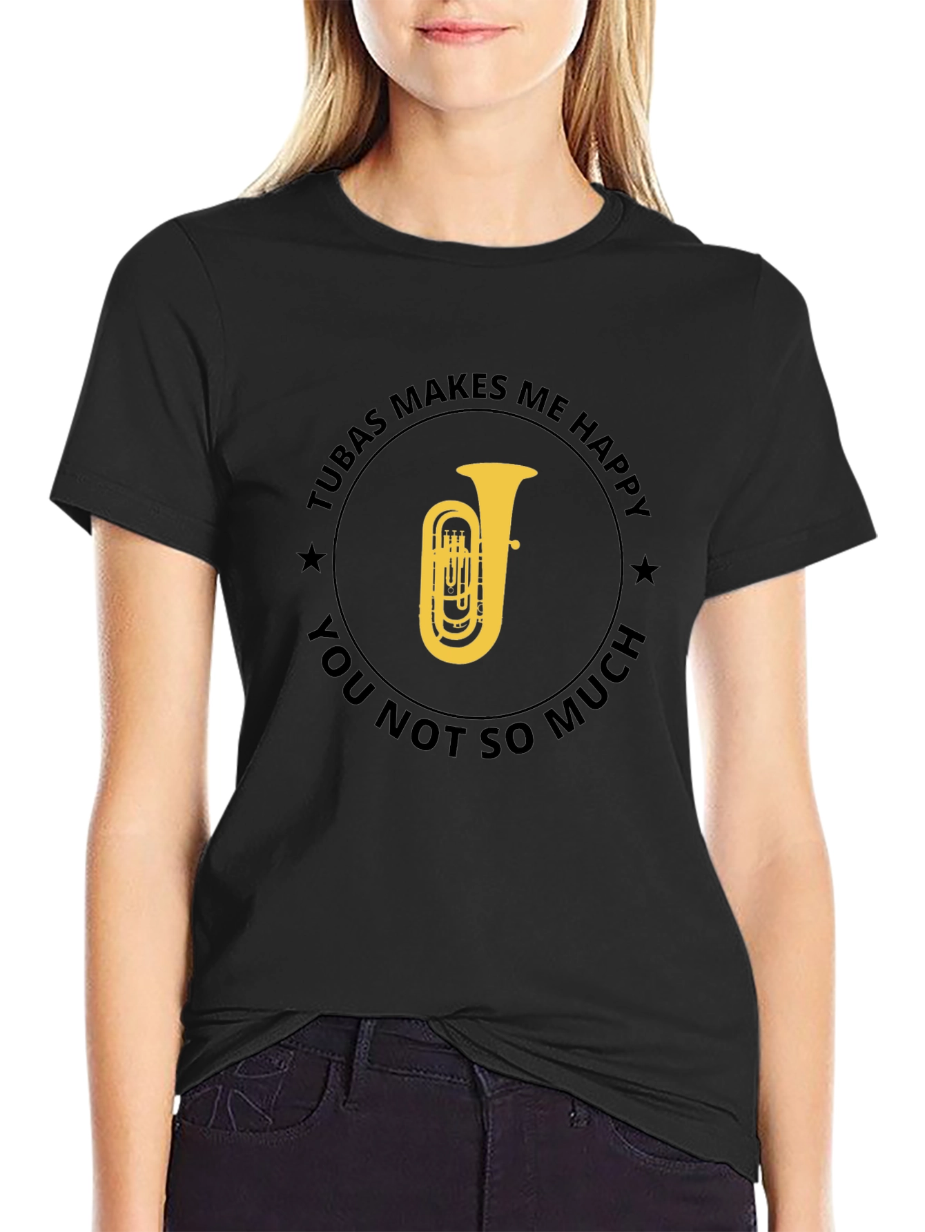 Tuba Makes Me Happy Graphic T-Shirt