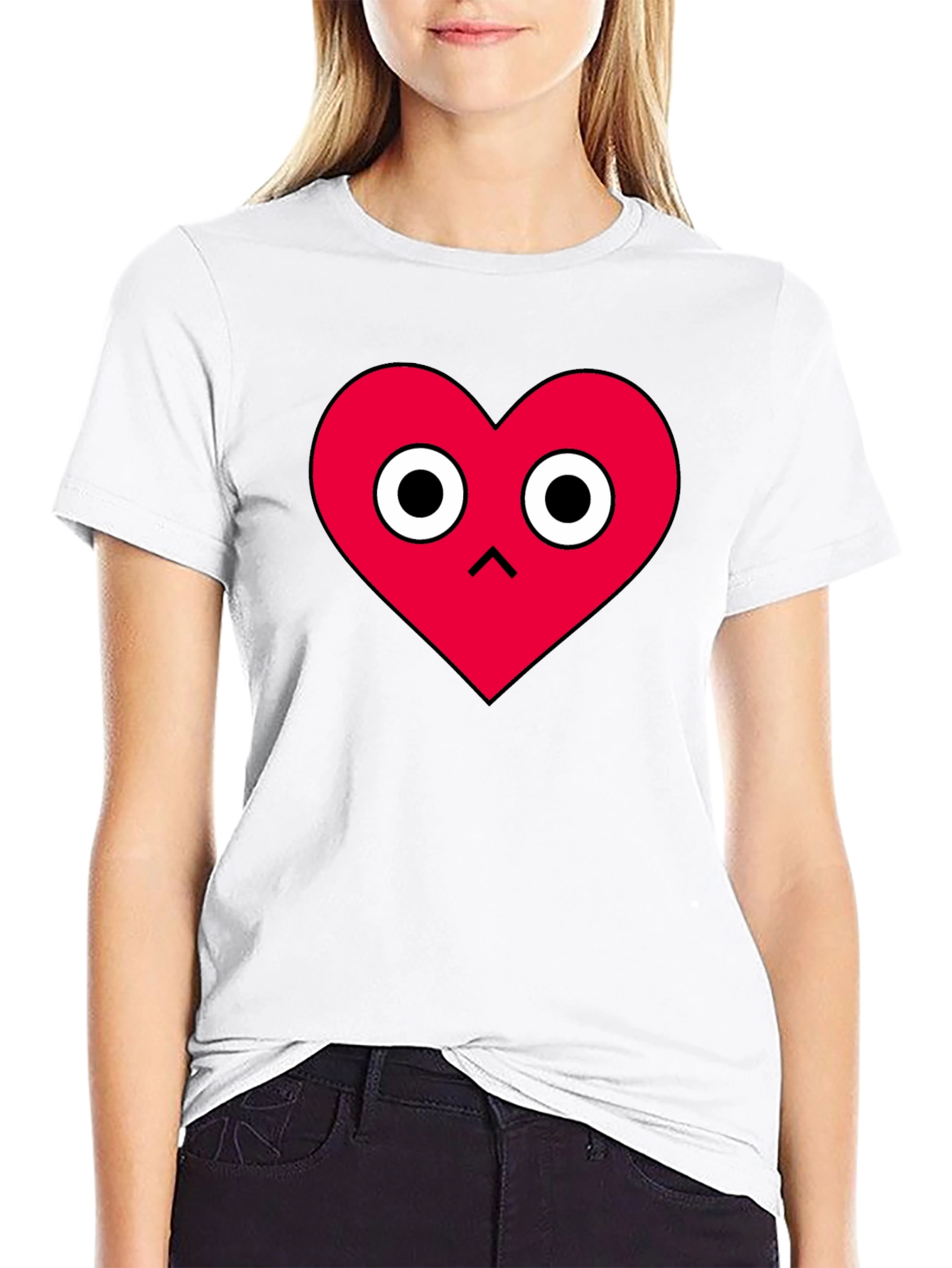 Playful Heart Graphic Tee - Soft Cotton