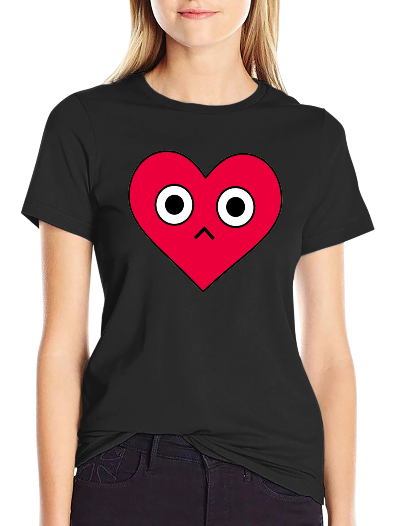 Playful Heart Graphic Tee - Soft Cotton