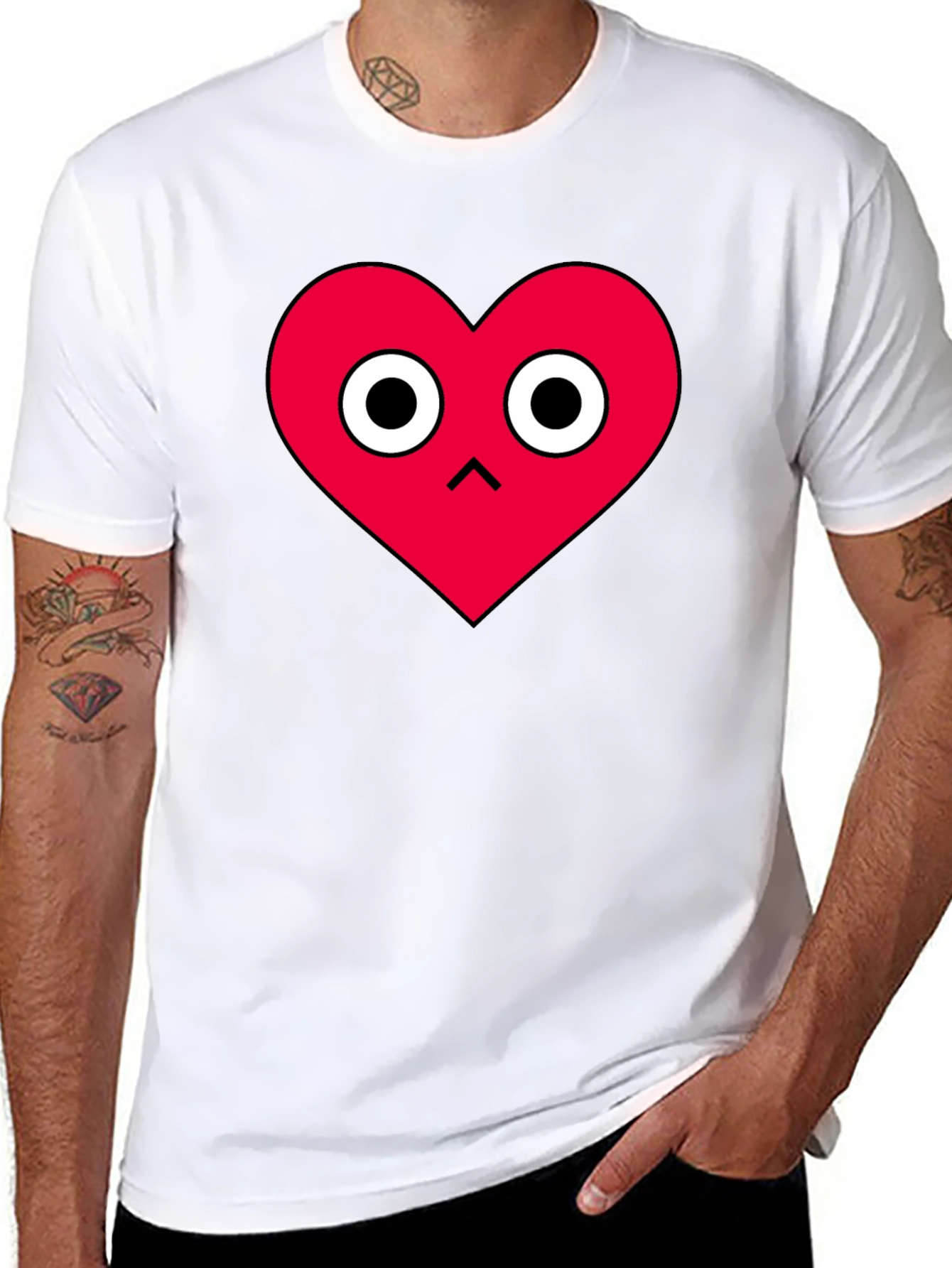 Playful Heart Graphic Tee - Soft Cotton