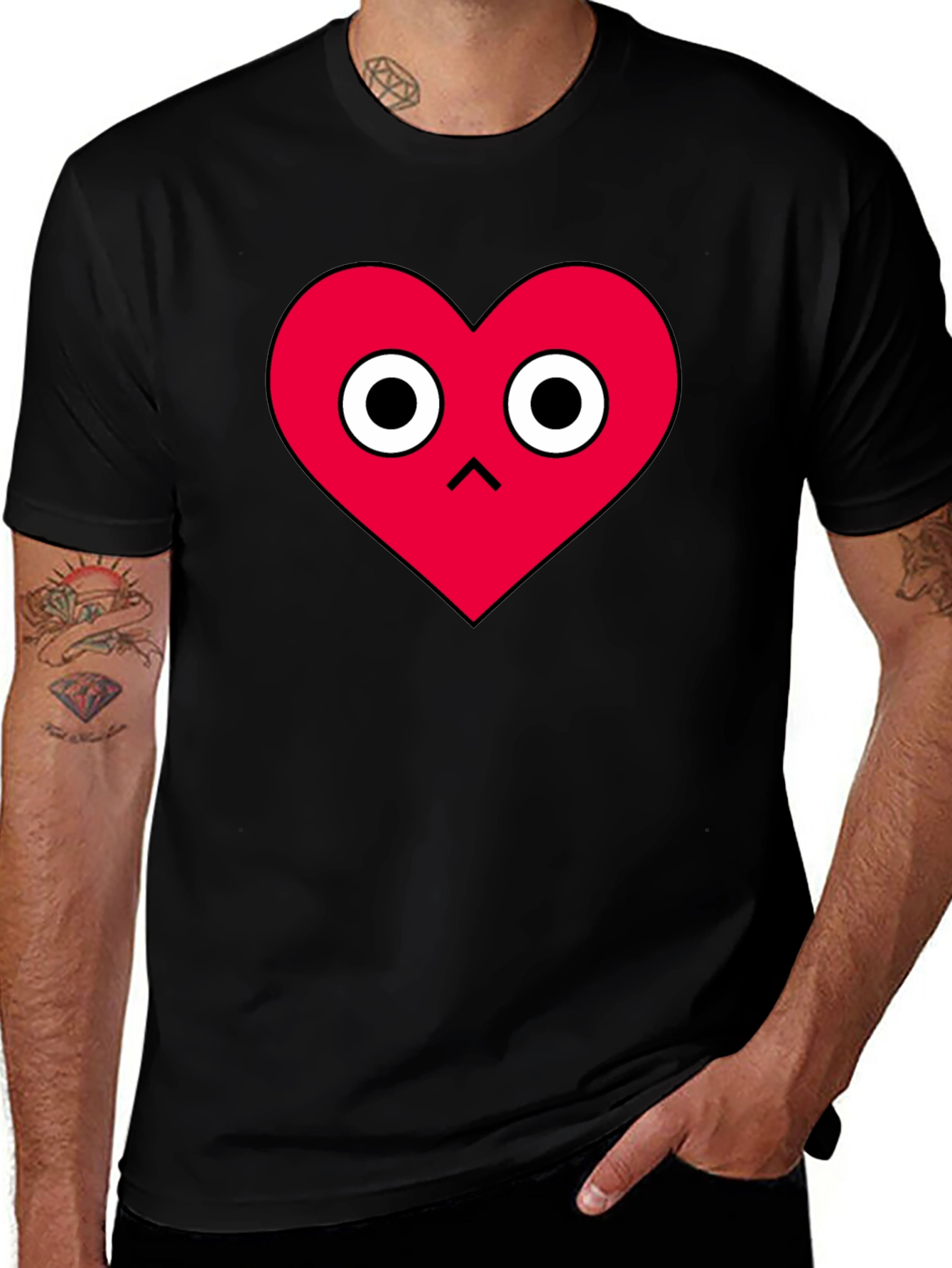 Playful Heart Graphic Tee - Soft Cotton