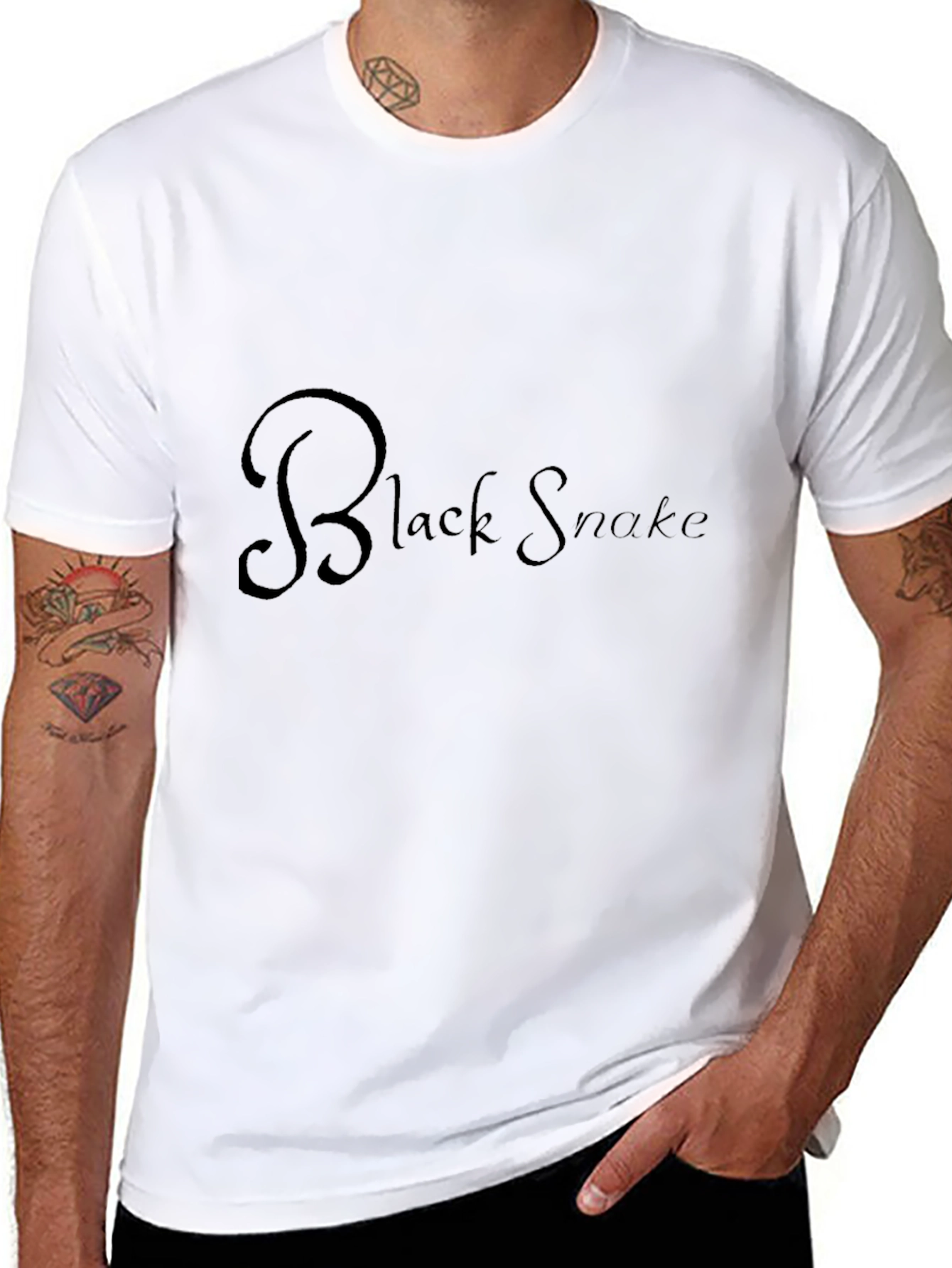 Black Snake Graphic Tee - Soft Cotton Comfort