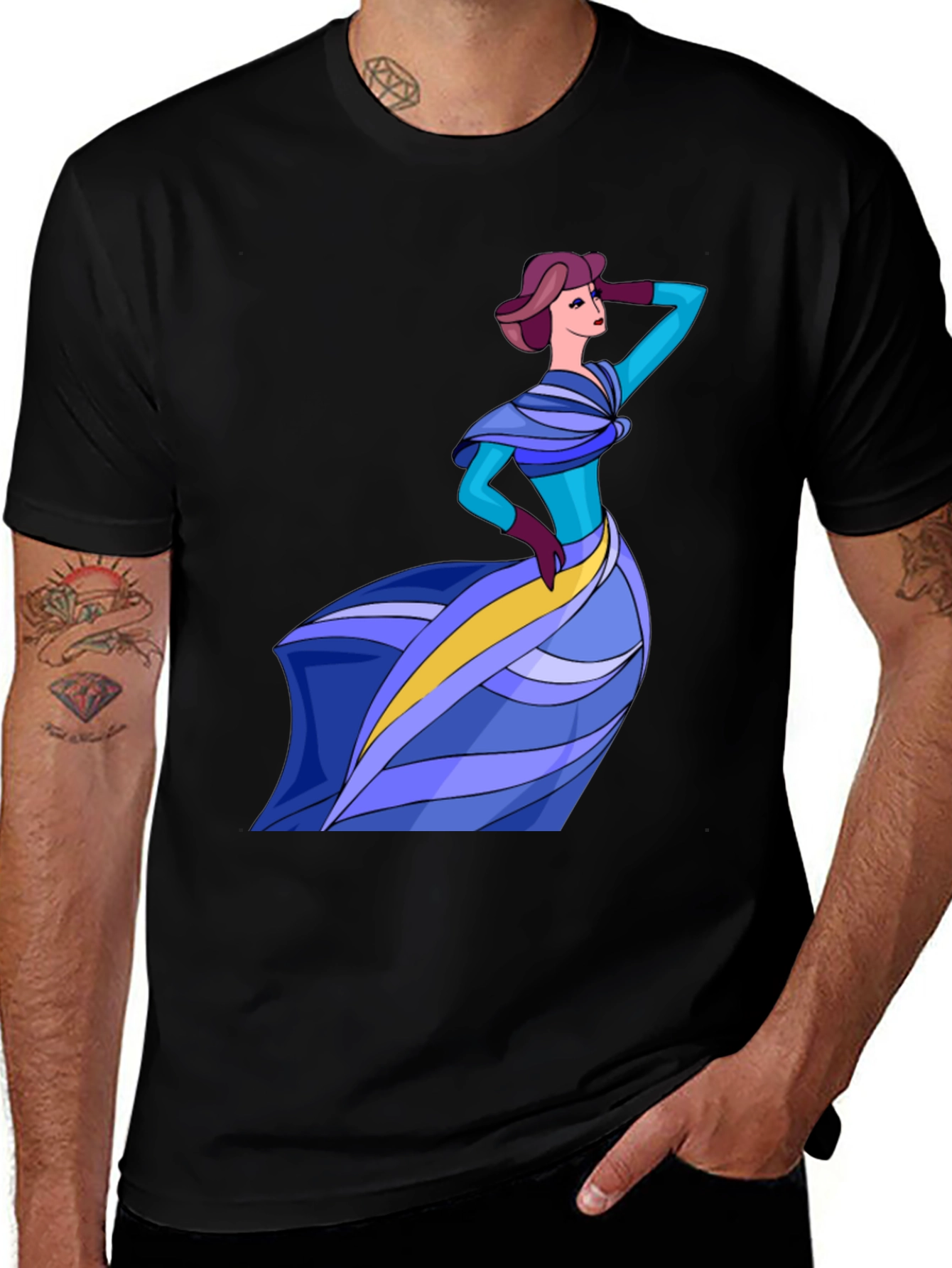 Stylish Lady Graphic Tee - Fashion Forward Design