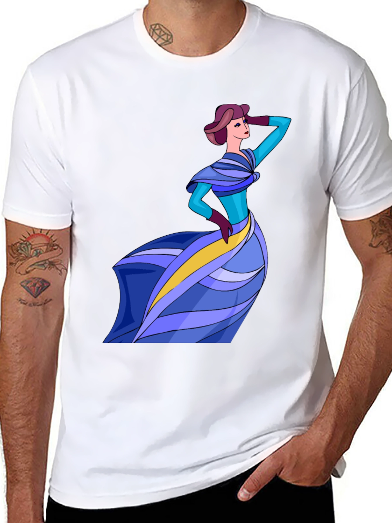 Stylish Lady Graphic Tee - Fashion Forward Design