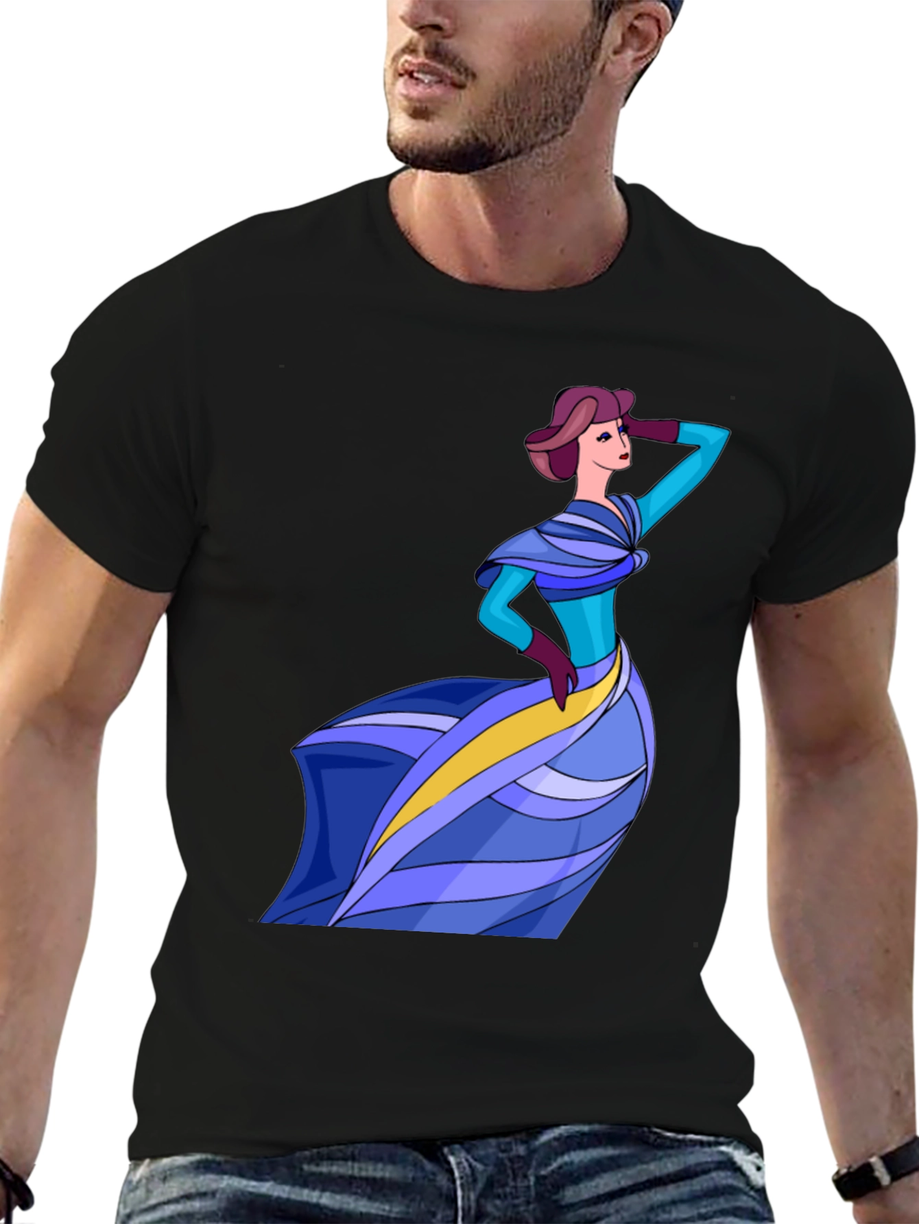 Stylish Lady Graphic Tee - Fashion Forward Design
