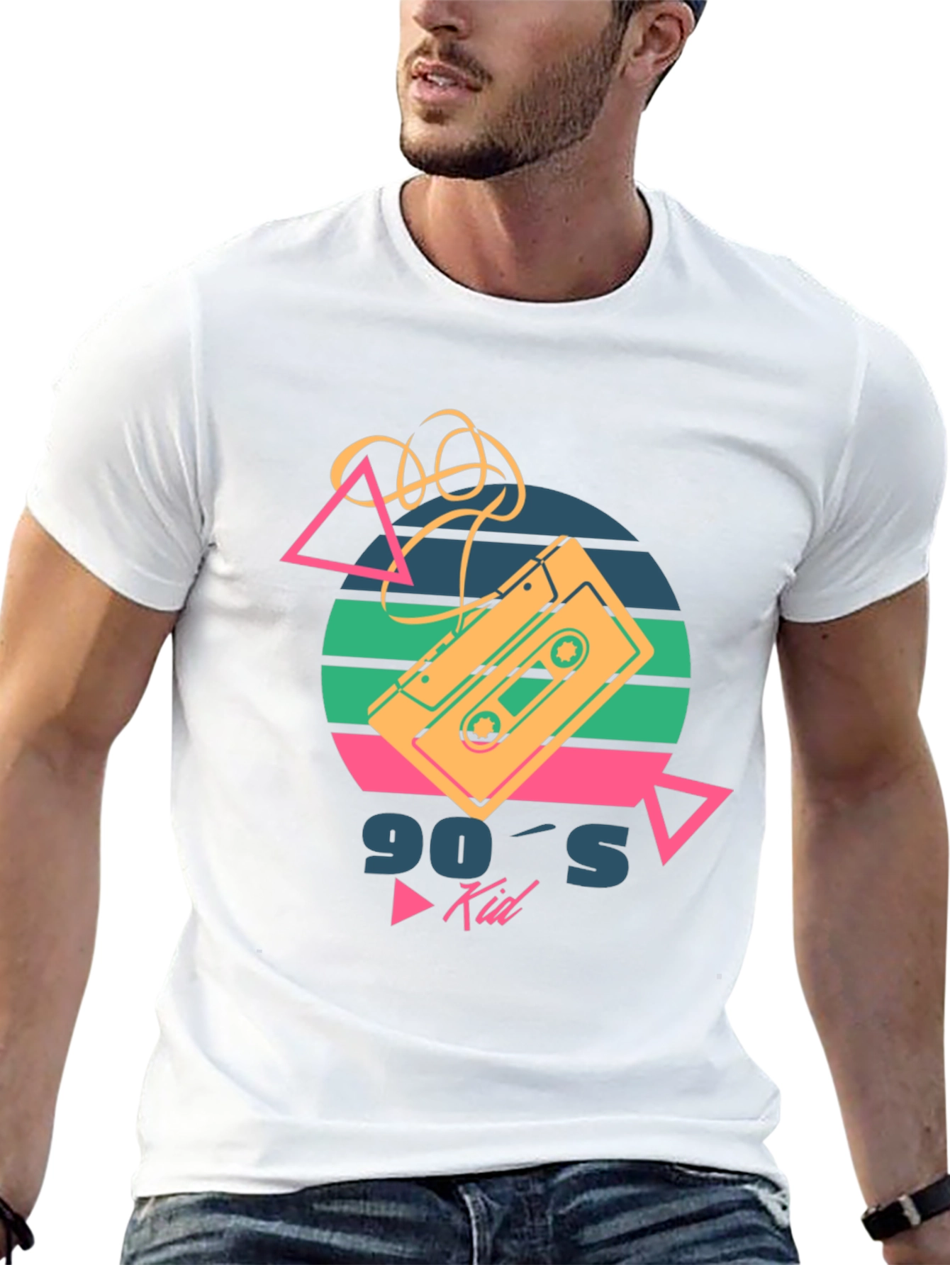 Retro 90s Kid Cassette Tape Graphic T-Shirt