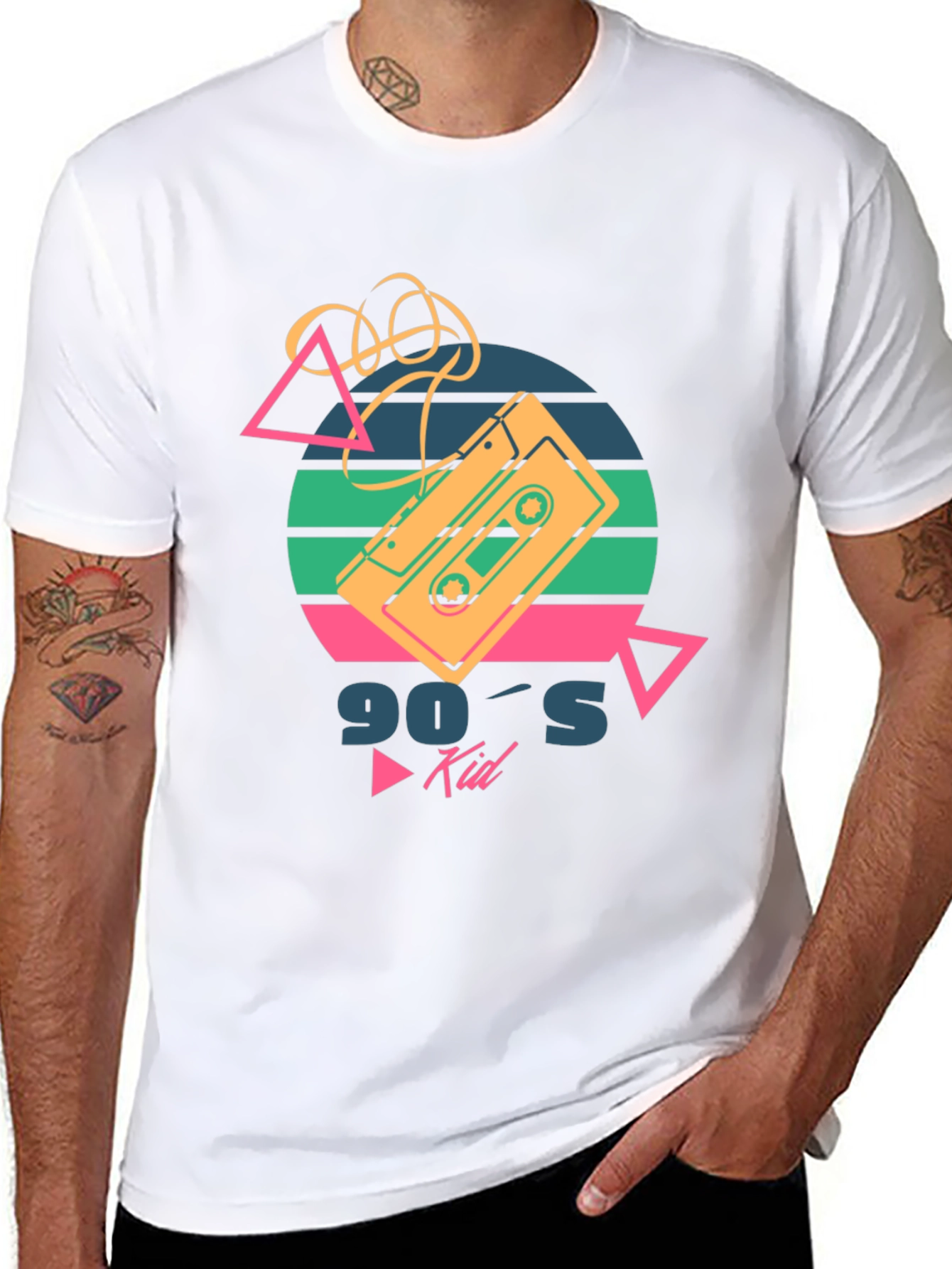 Retro 90s Kid Cassette Tape Graphic T-Shirt