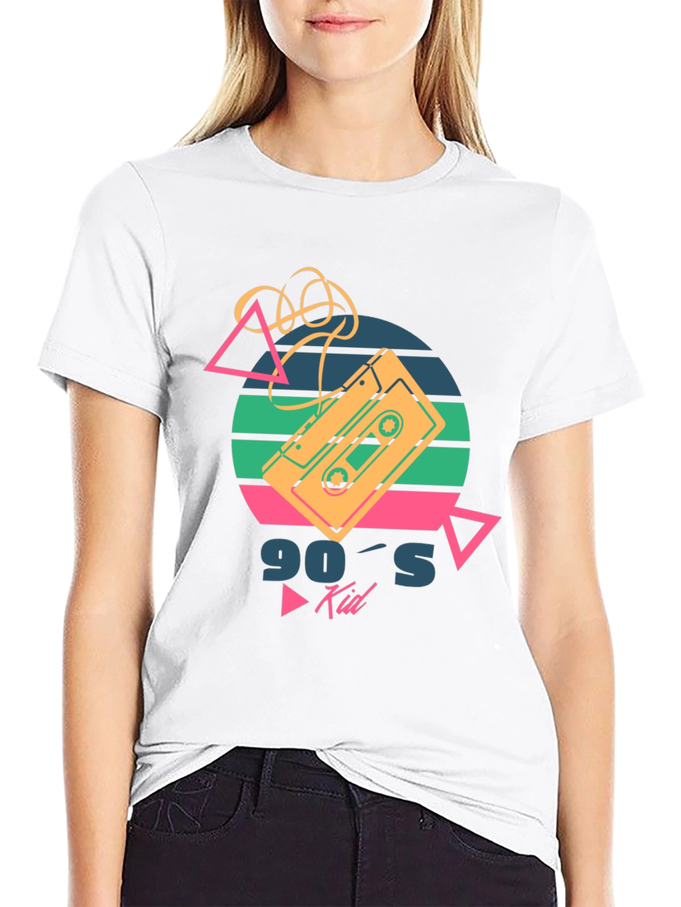 Retro 90s Kid Cassette Tape Graphic T-Shirt