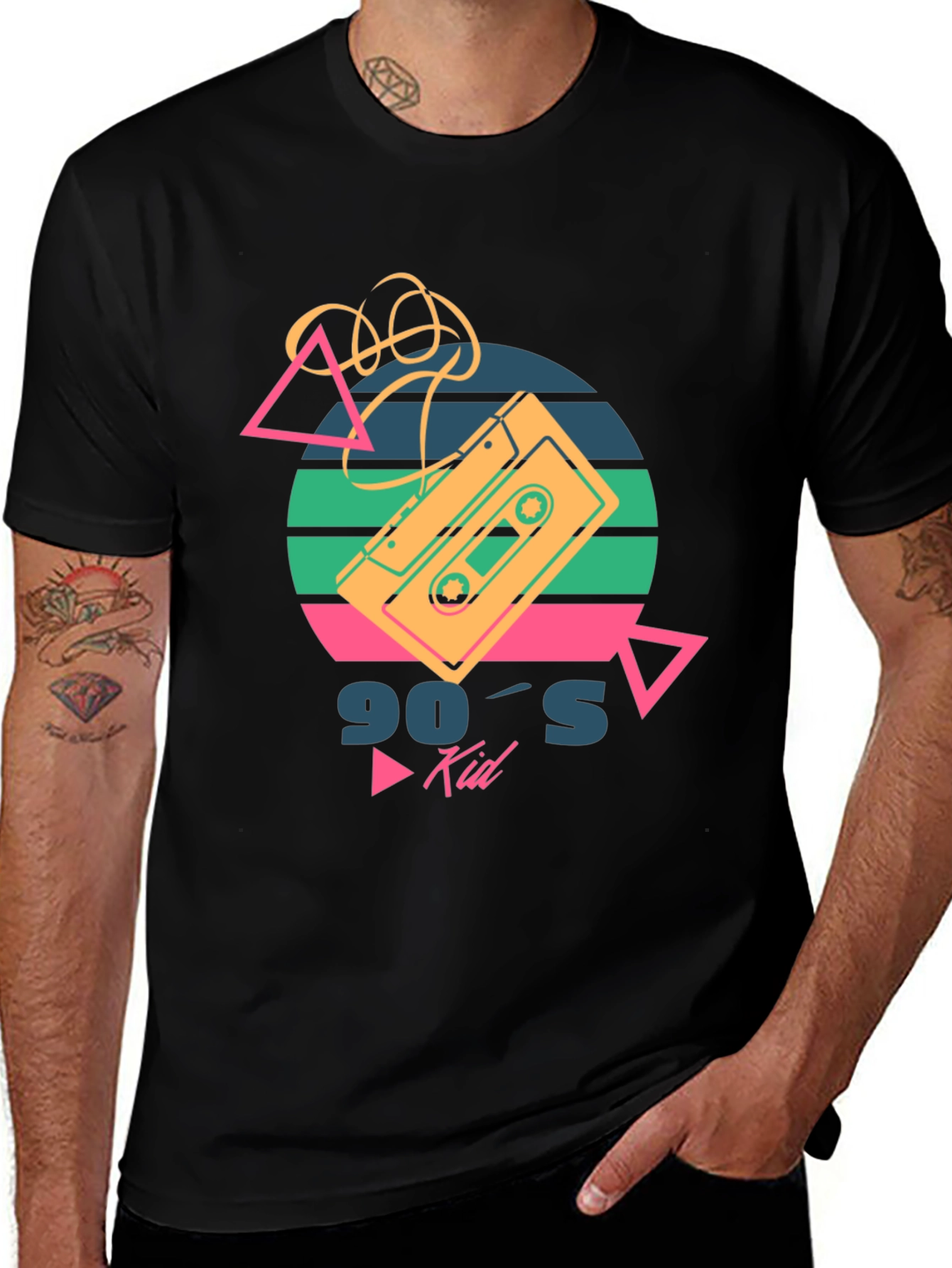 Retro 90s Kid Cassette Tape Graphic T-Shirt