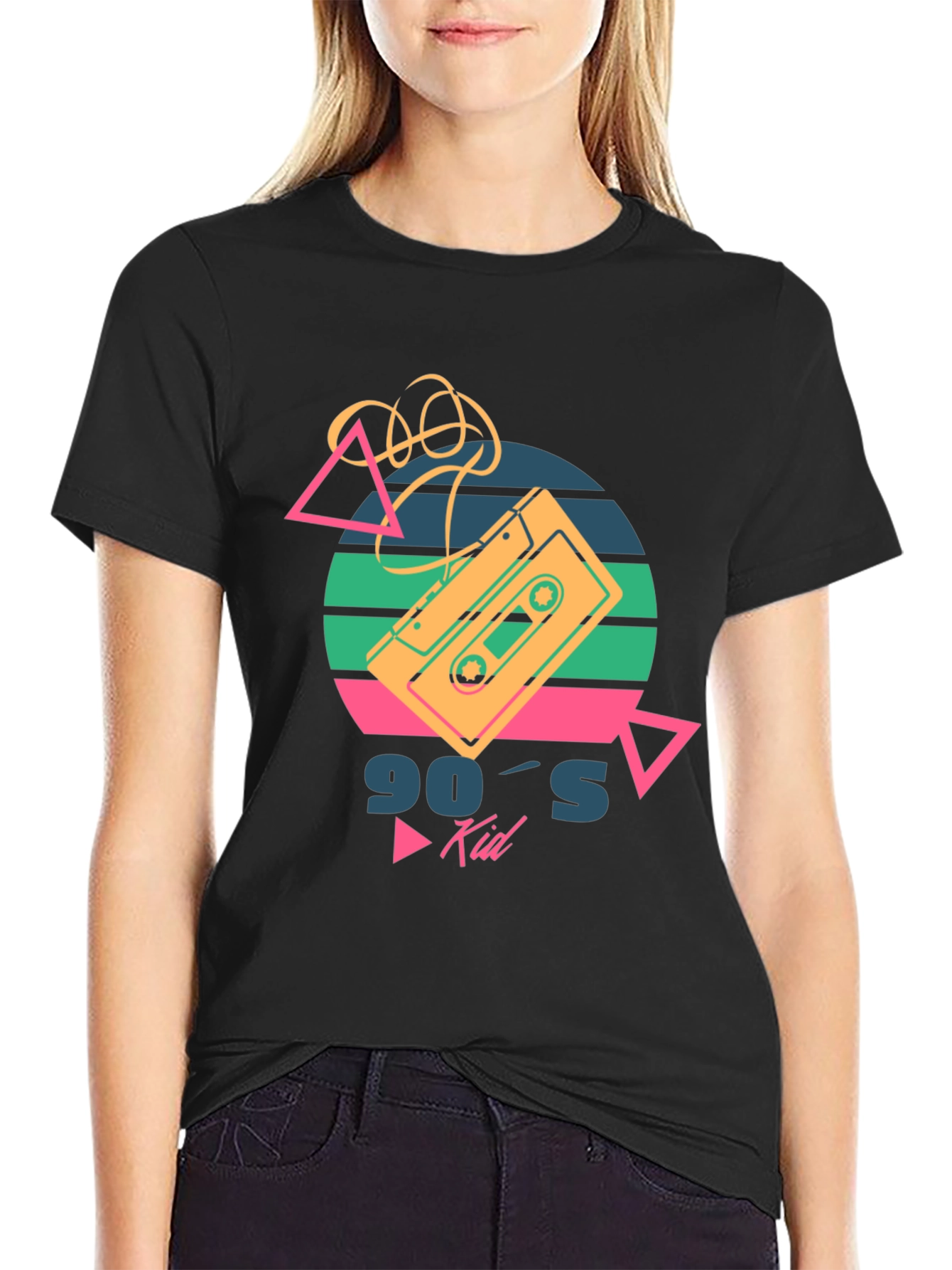 Retro 90s Kid Cassette Tape Graphic T-Shirt