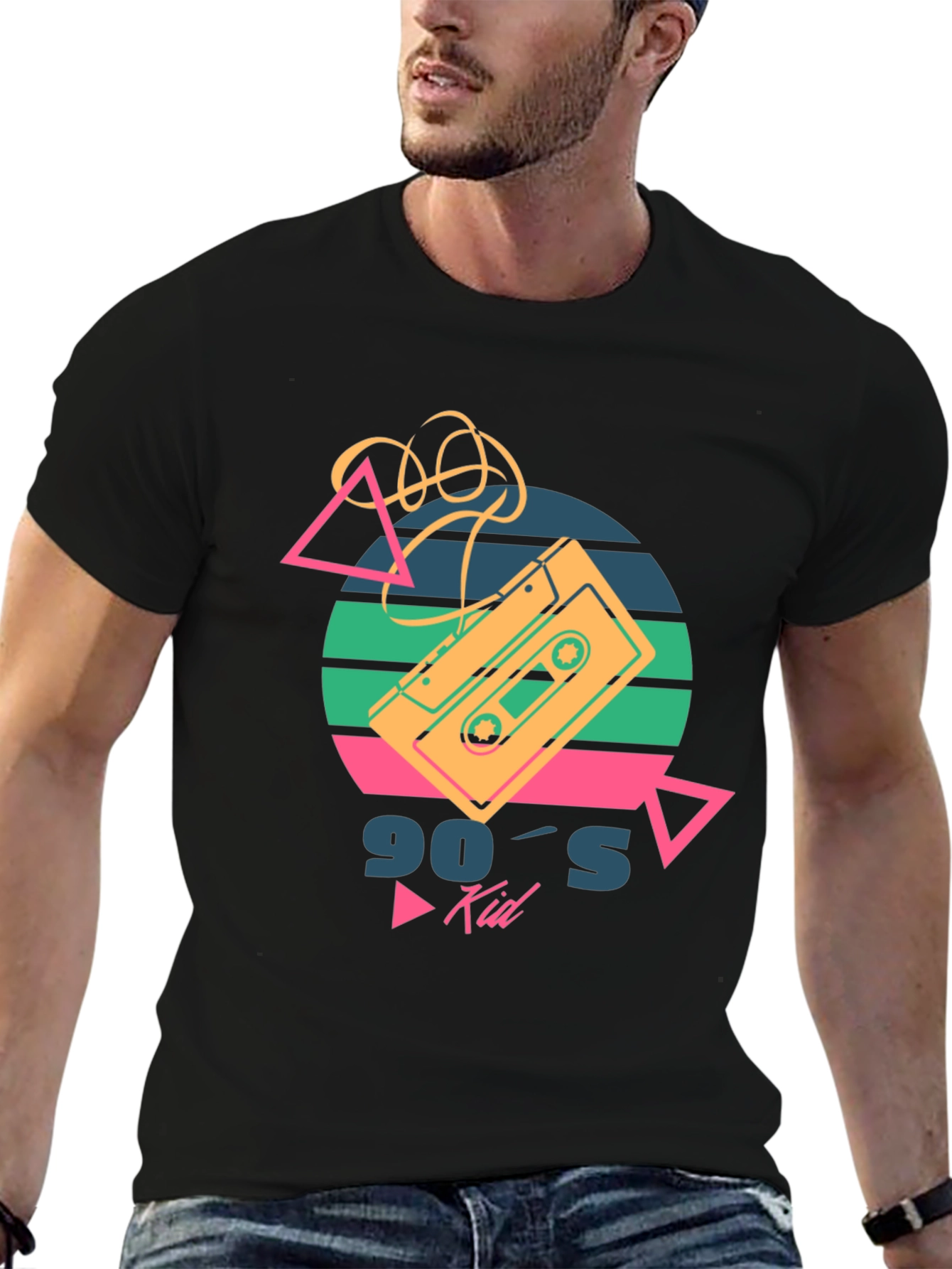 Retro 90s Kid Cassette Tape Graphic T-Shirt