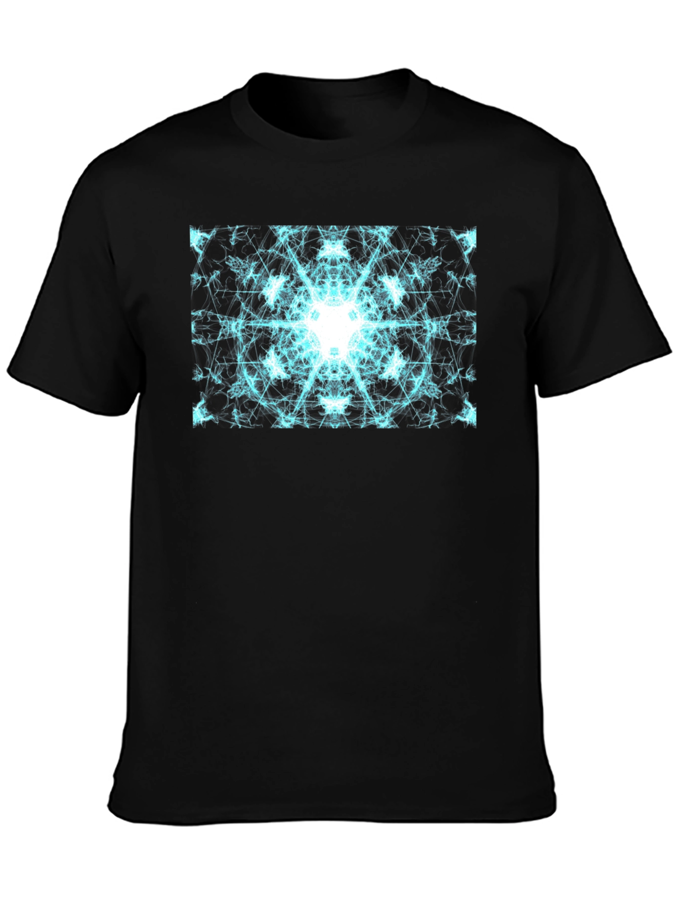 Electric Mandala Graphic Black T-Shirt