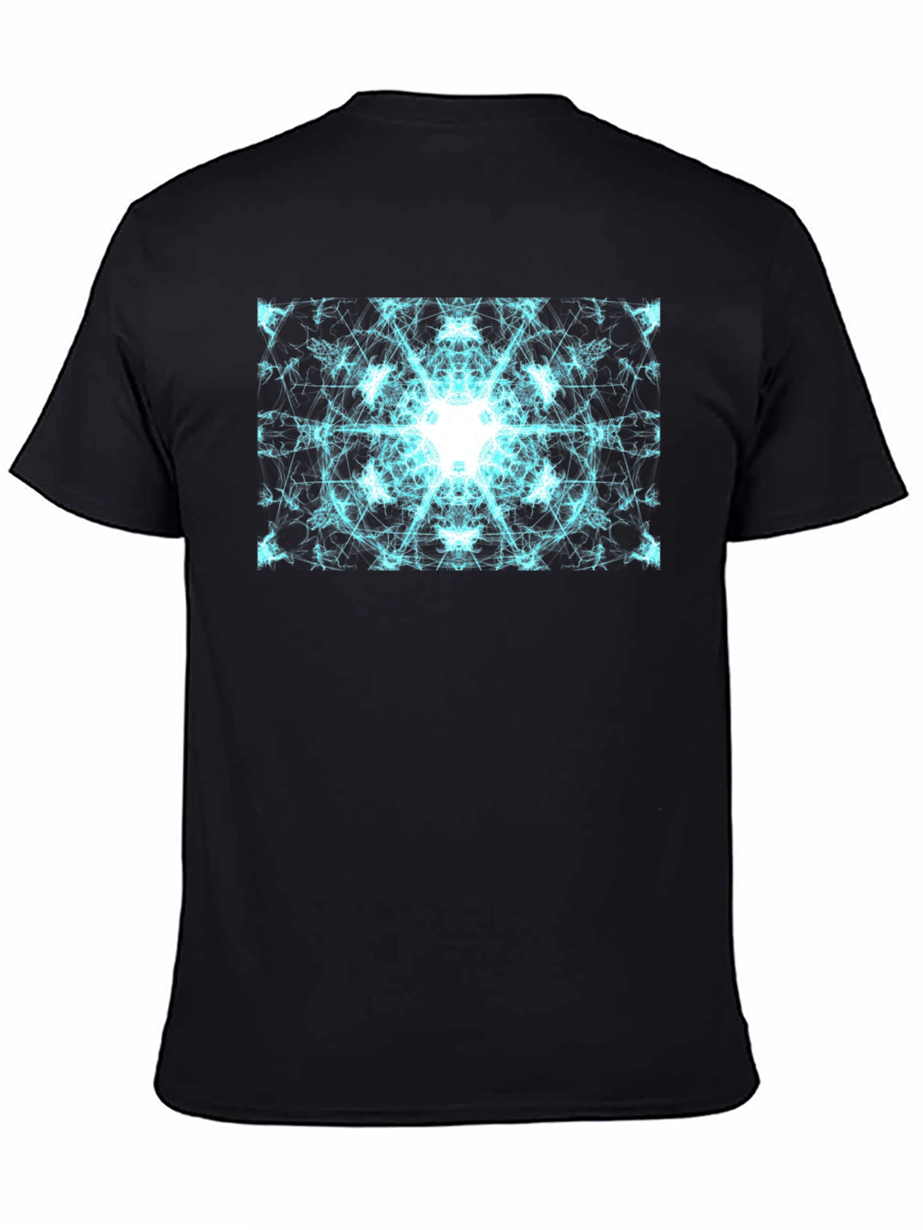 Electric Mandala Graphic Black T-Shirt