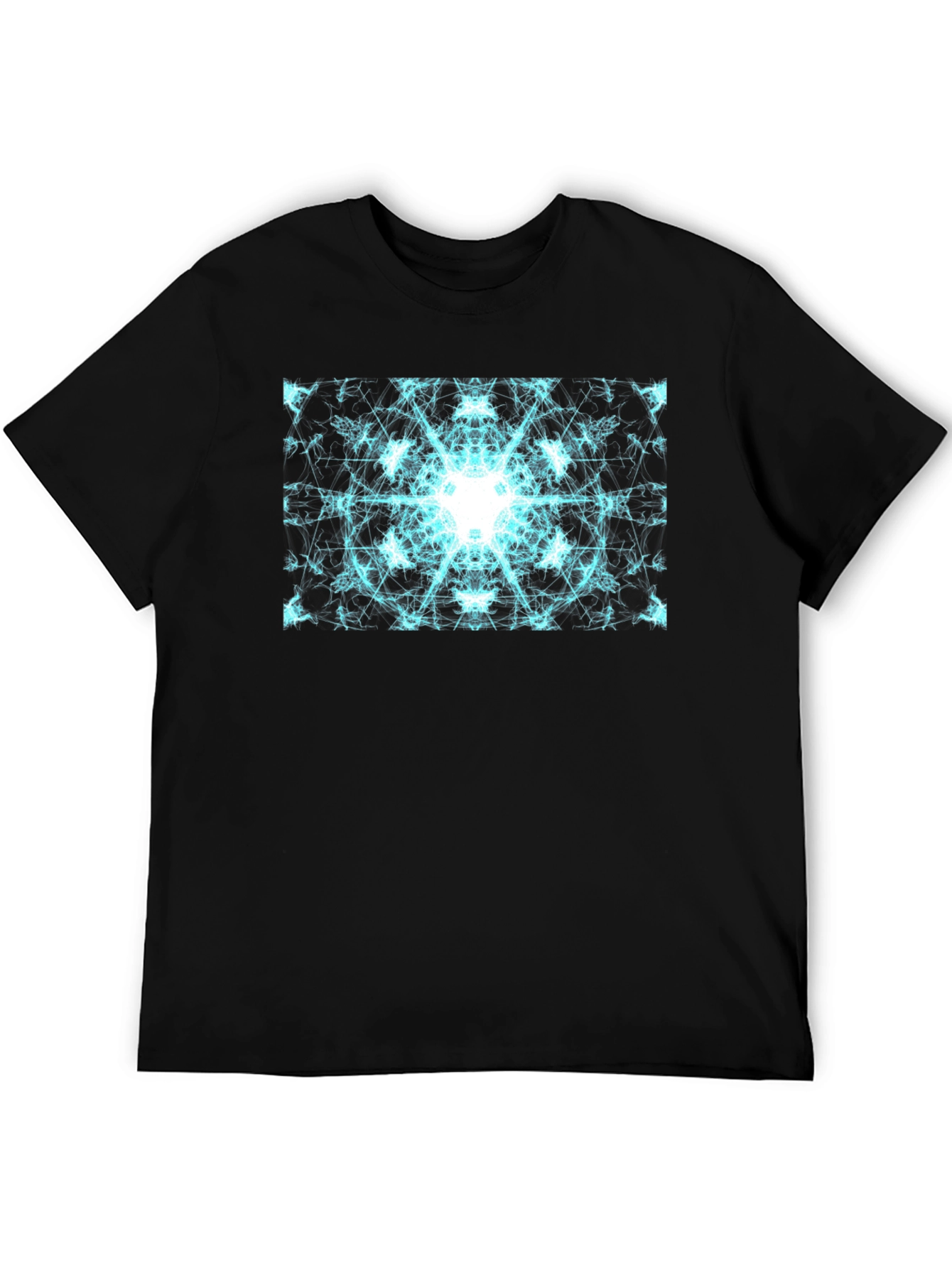 Electric Mandala Graphic Black T-Shirt