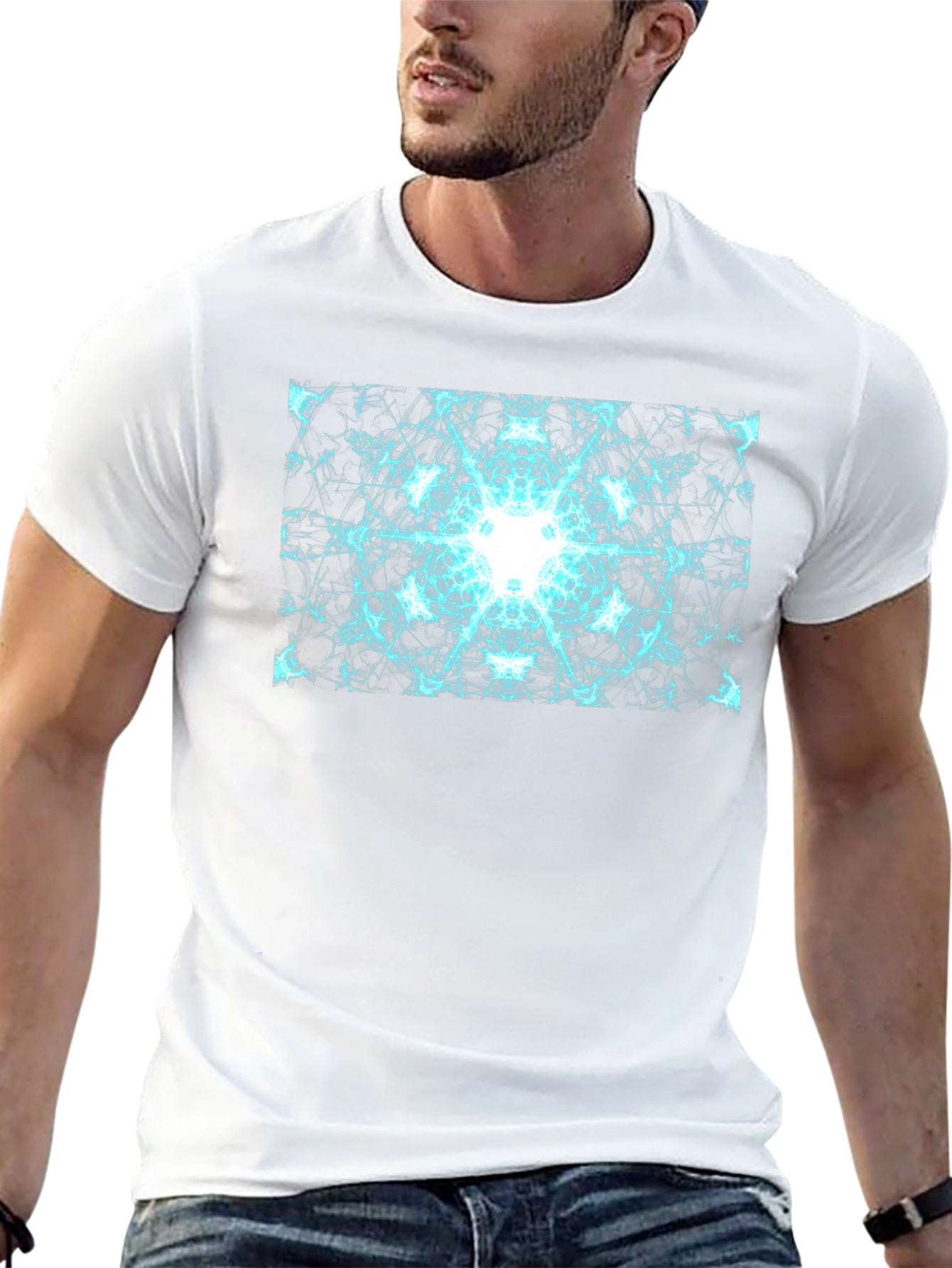 Electric Mandala Graphic Black T-Shirt