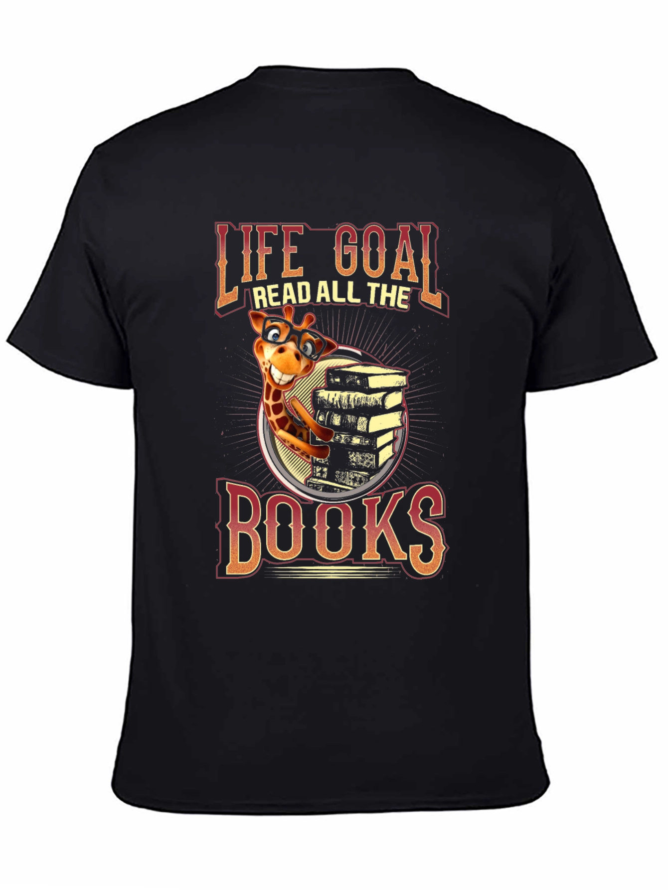 Life Goal Read All The Books Giraffe T-Shirt