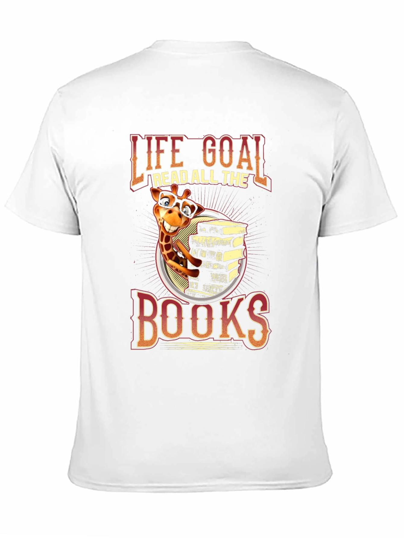 Life Goal Read All The Books Giraffe T-Shirt