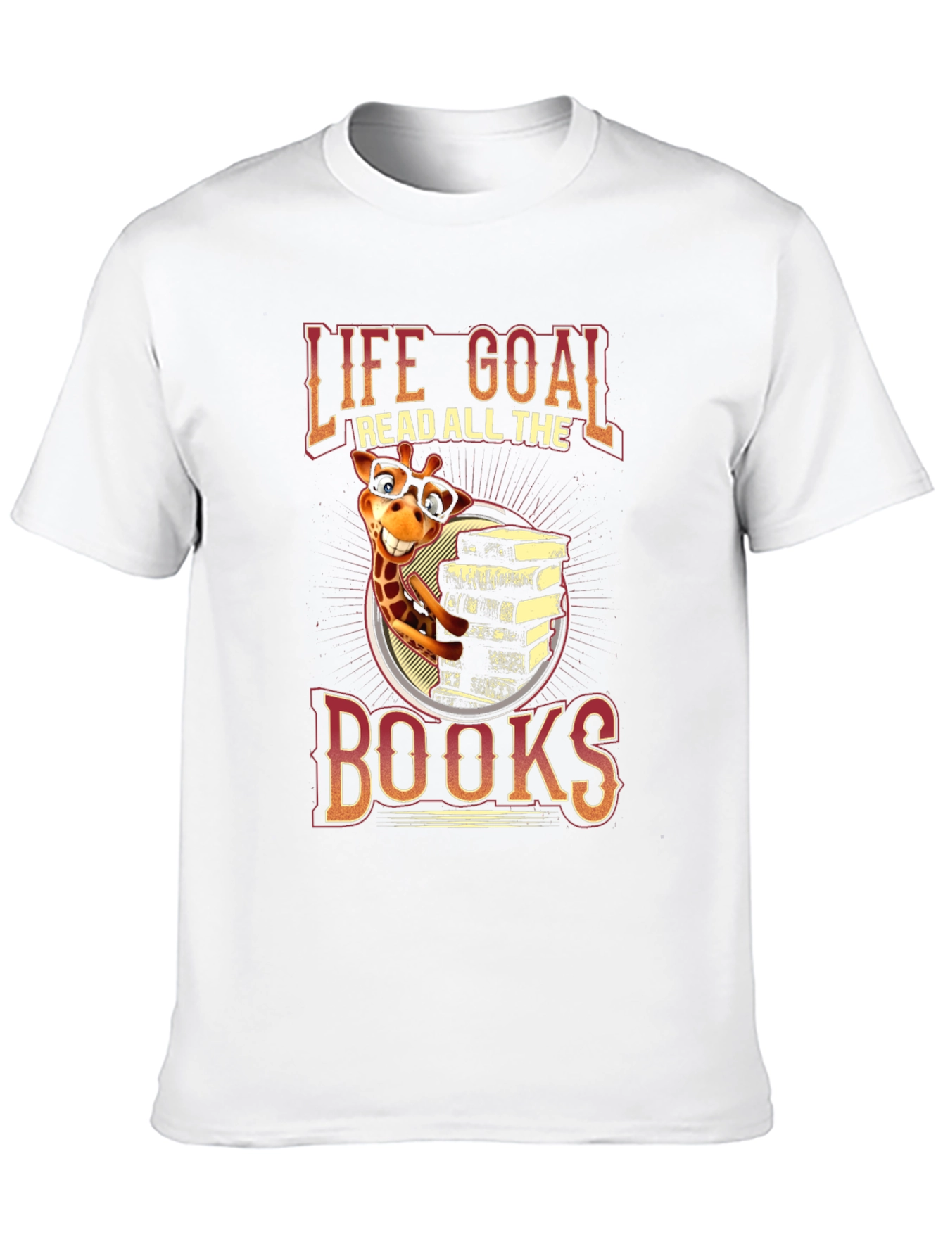 Life Goal Read All The Books Giraffe T-Shirt