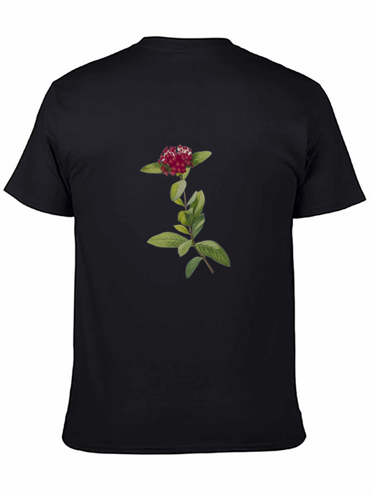 Botanical Black Tee - Flower Graphic