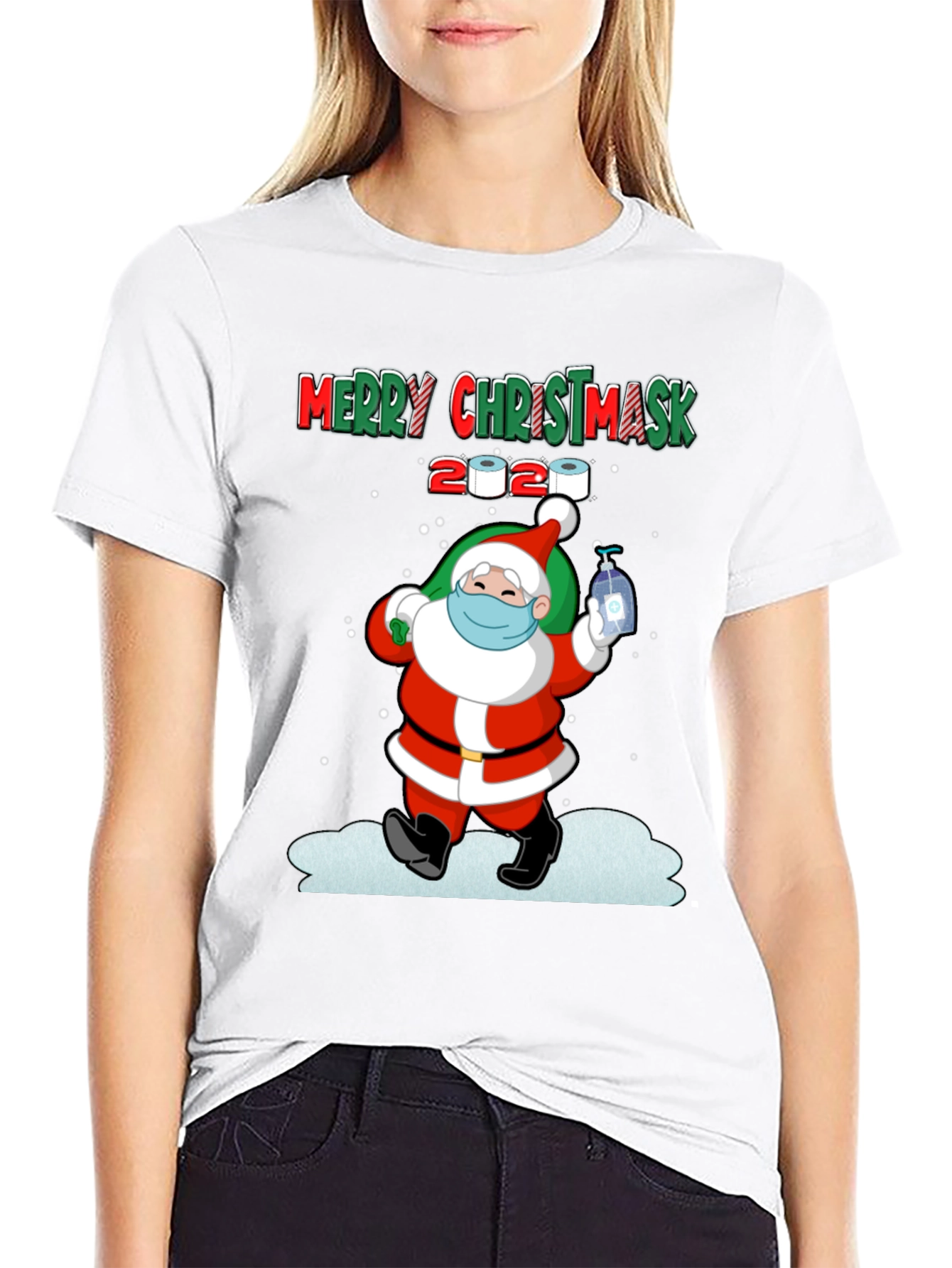 Merry Christmask 2020 Santa T-Shirt
