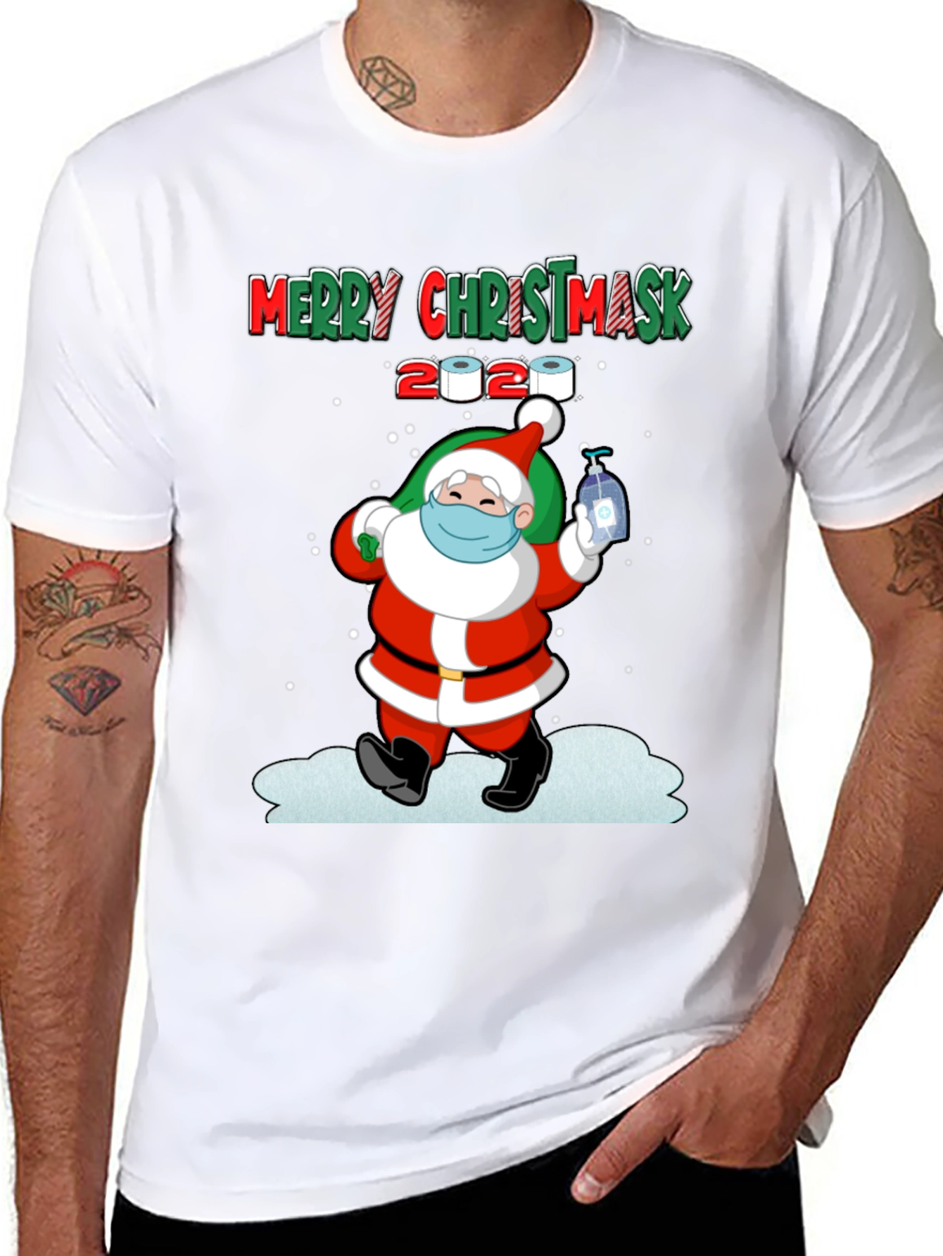 Merry Christmask 2020 Santa T-Shirt