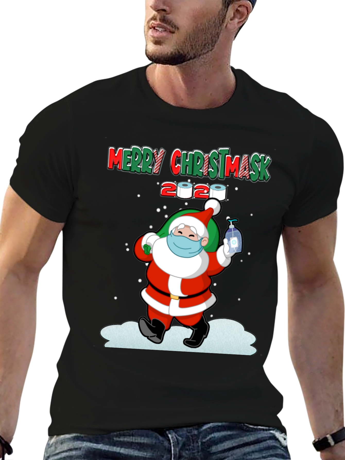 Merry Christmask 2020 Santa T-Shirt
