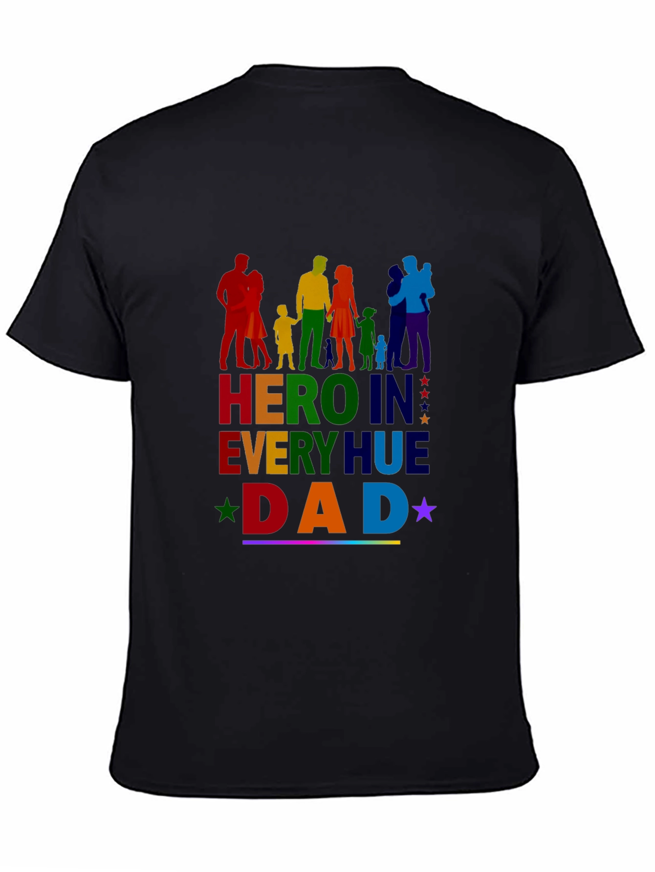 Rainbow Hero Dad T-Shirt - Pride Family Tee