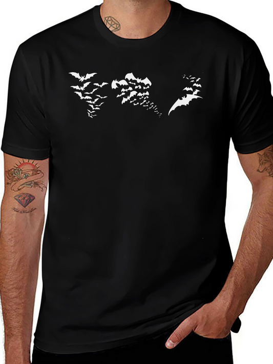 Bat Swarm Graphic Tee - Halloween Ready!