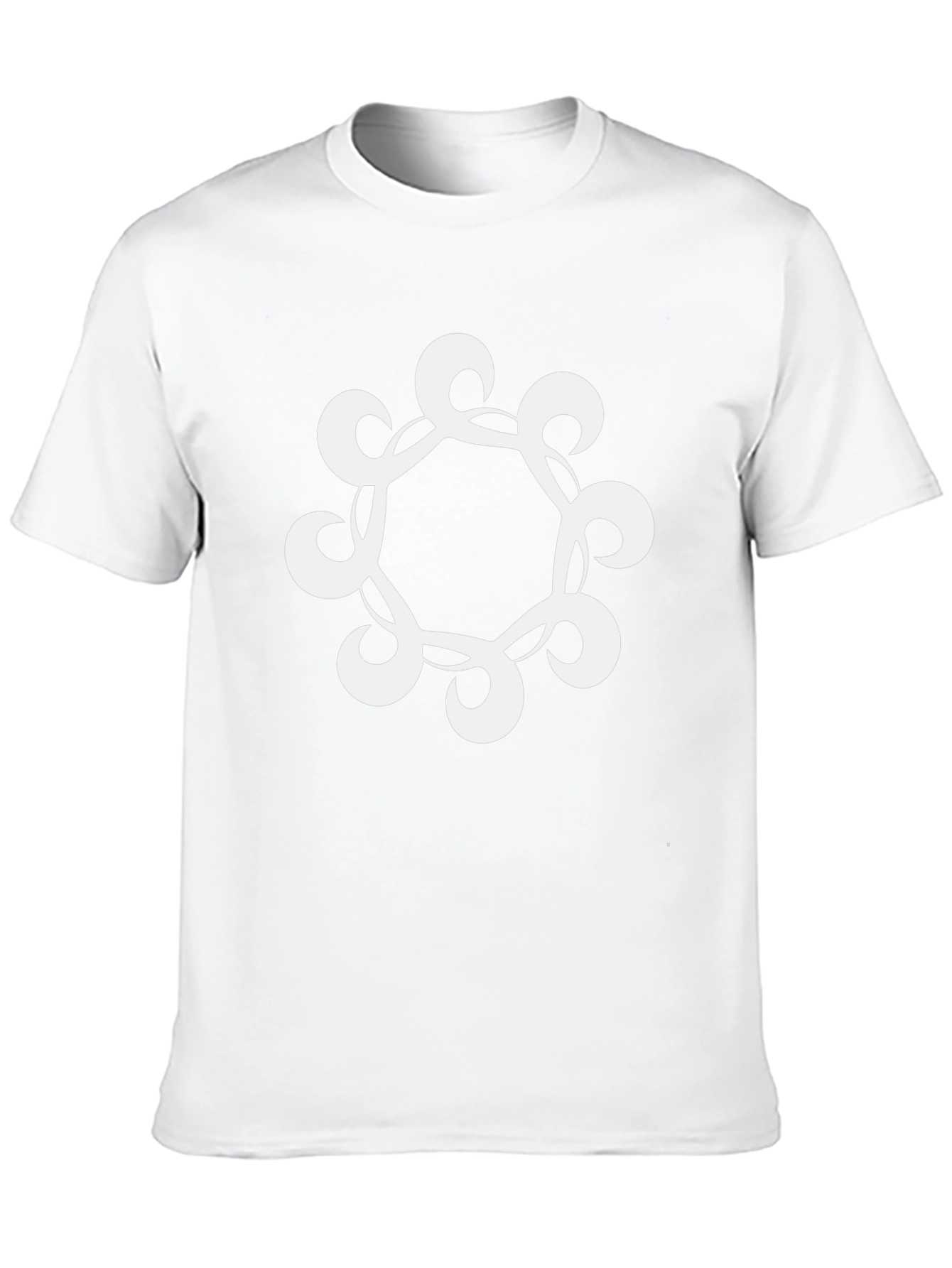 Modern Graphic Print Black T-Shirt