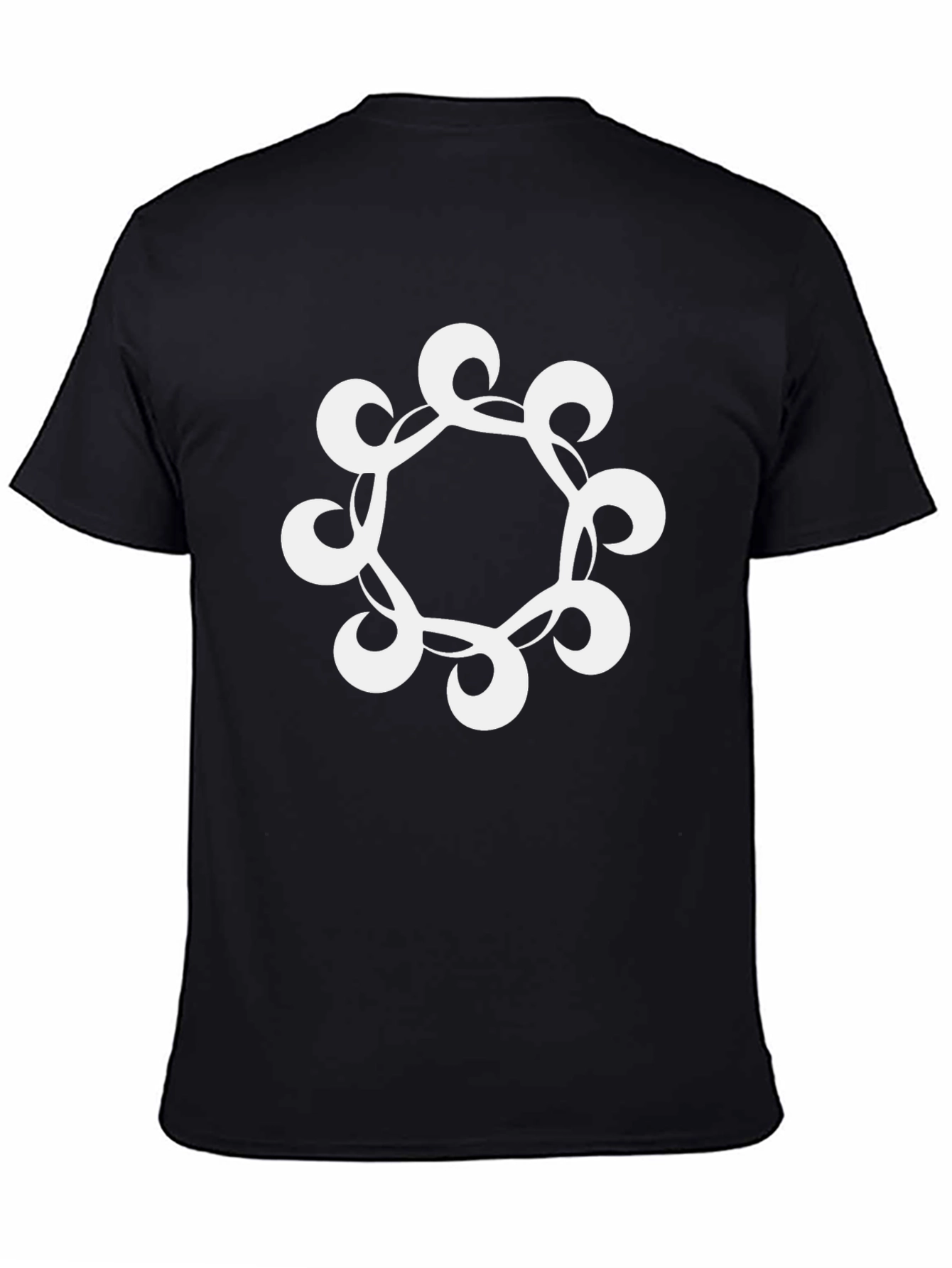 Modern Graphic Print Black T-Shirt