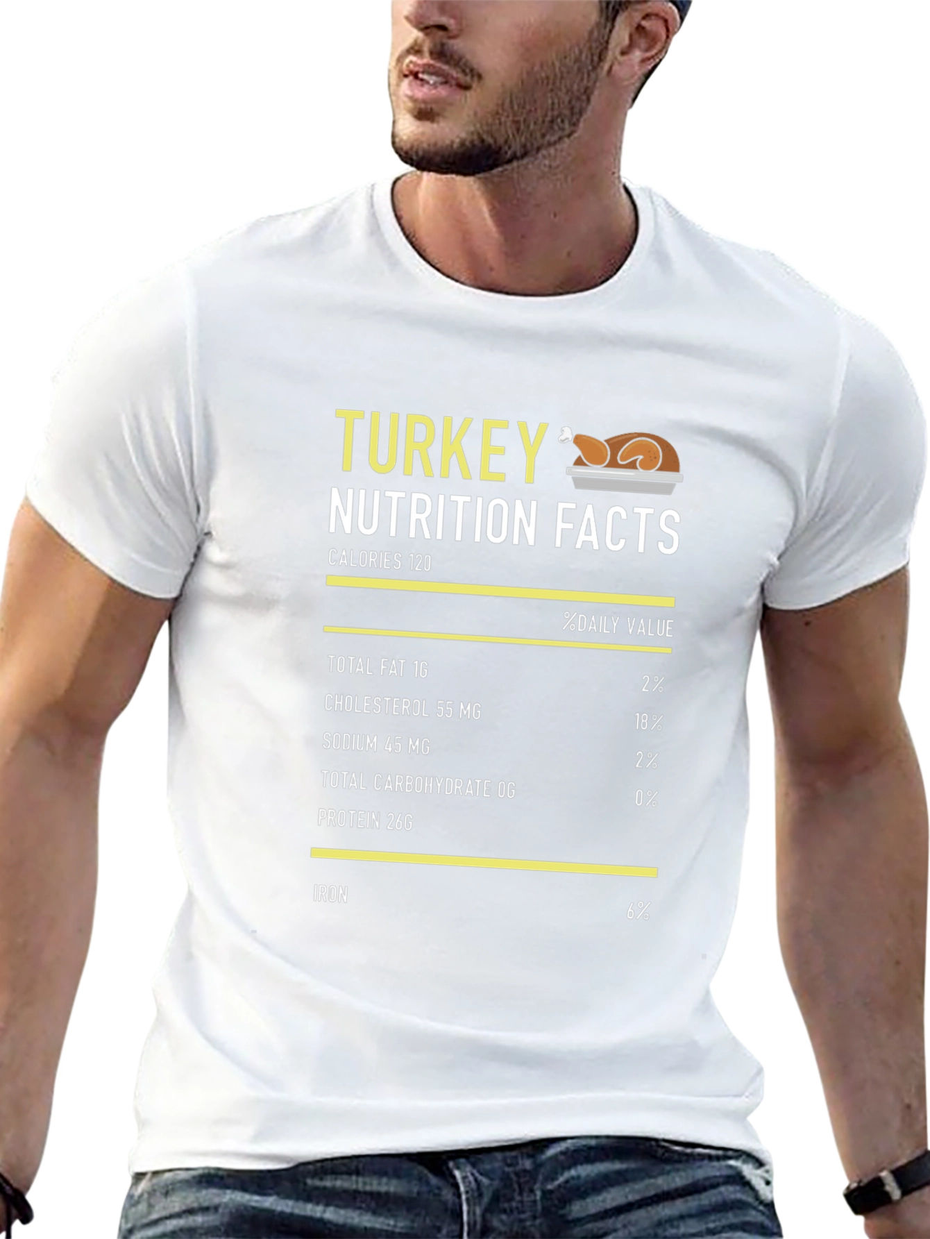 Turkey Nutrition Facts T-Shirt - Funny Thanksgiving Tee