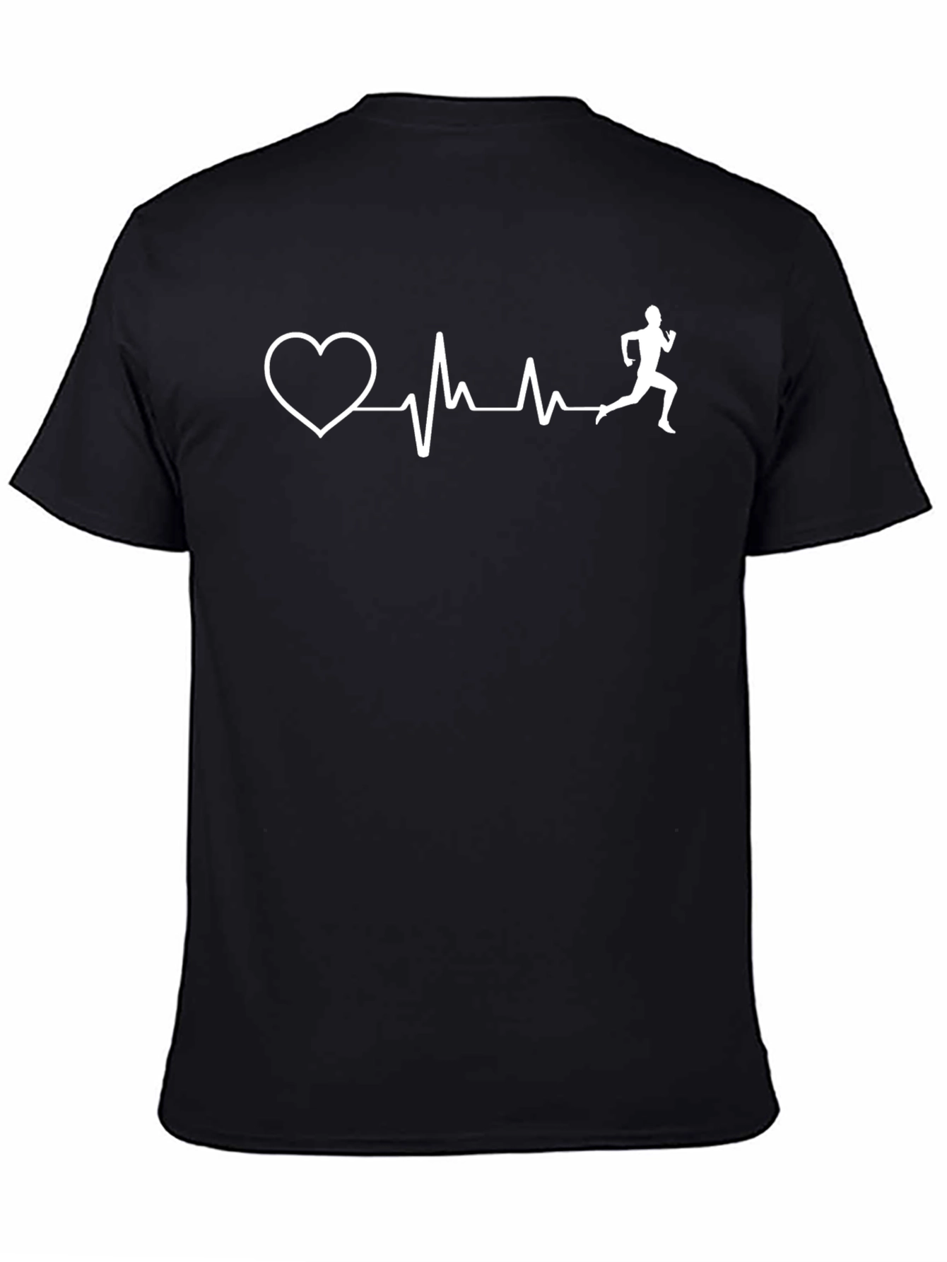 Heartbeat Runner Graphic Tee - Black